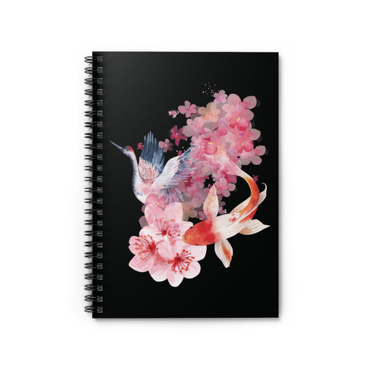 Don't Be Koi: Black Spiral Notebook - Log Books - Journals - Diaries - and More Custom Printed by TheGlassyLass