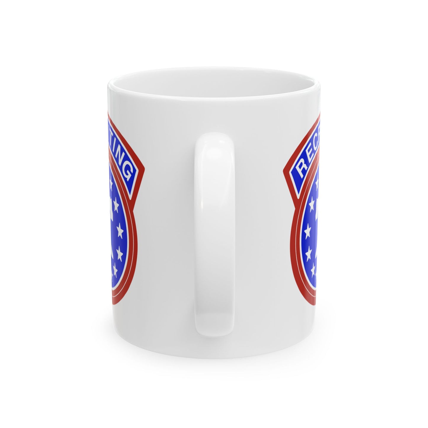 Army Recruiting Coffee Mug - Double Sided White Ceramic 11oz - Custom Printed by TheGlassyLass.com