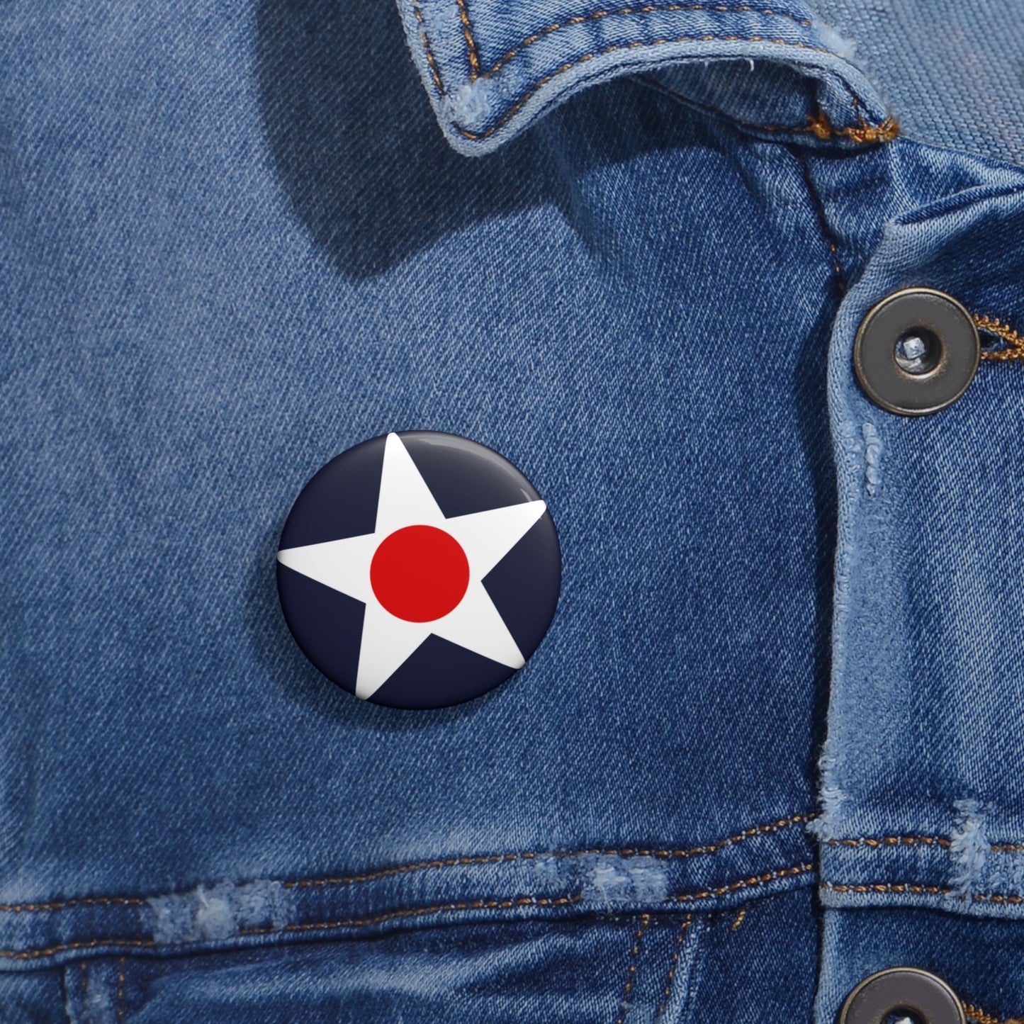 Army Air Corps Roundel Pin | 1.25" Military Aviation Button by -Jan (aka TheGlassyLass) at TheGlassyLass.com
