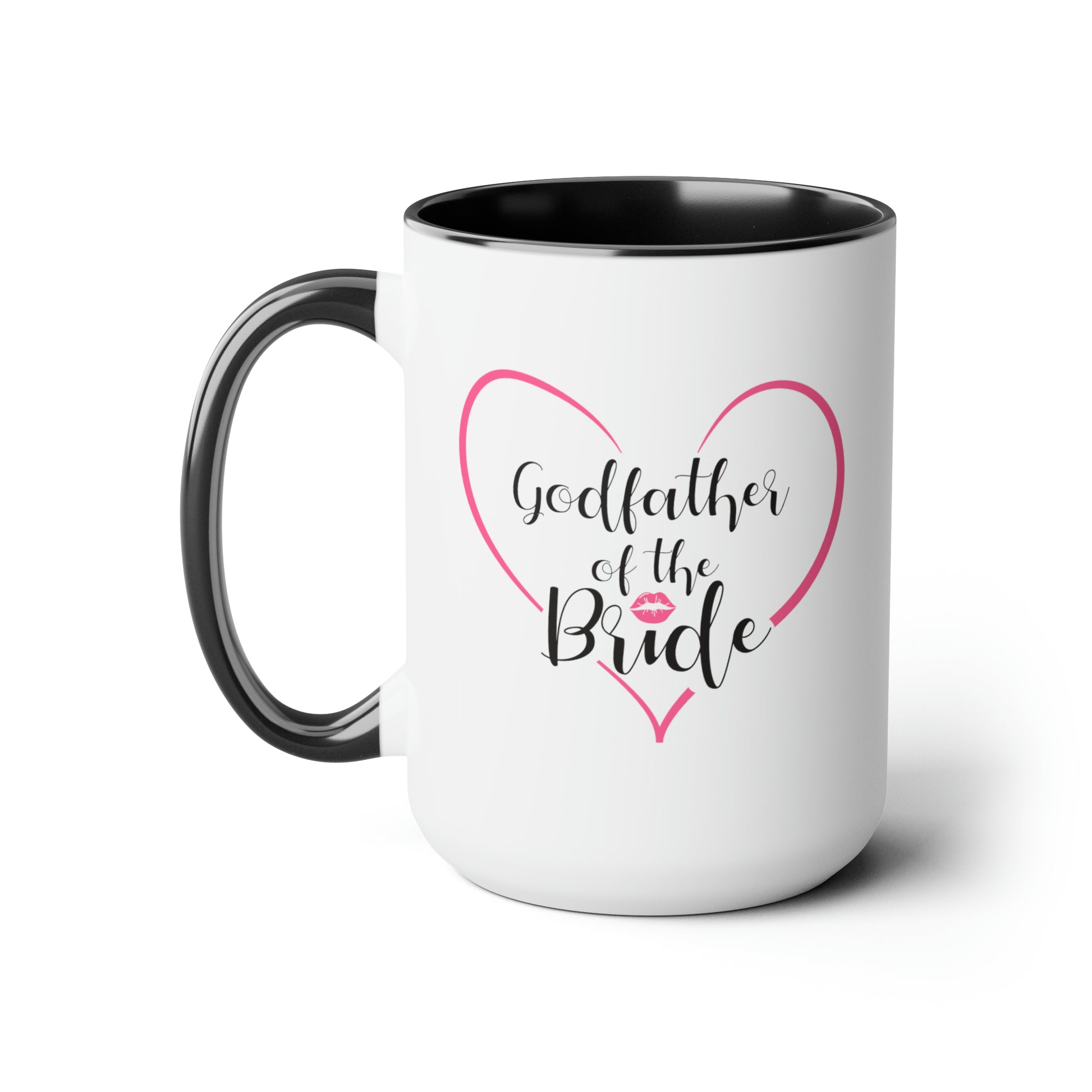 Godfather of the Bride Coffee Mug - Double Sided Black Accent Ceramic 15oz by TheGlassyLass.com