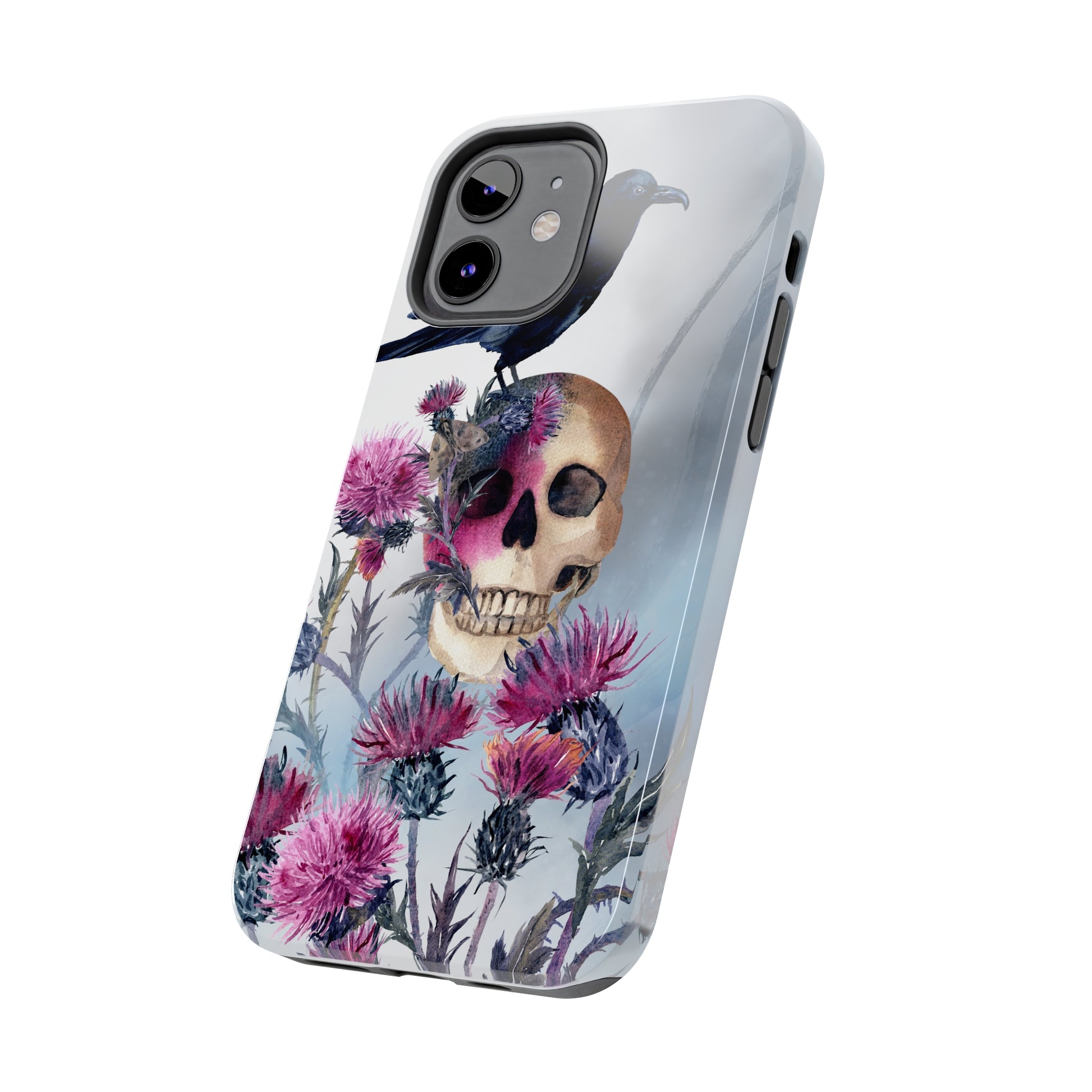 Quoth the Raven Skull: iPhone Tough Case Design - Wireless Charging - Superior Protection - Original Graphics by TheGlassyLass.com