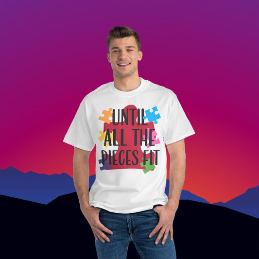 Autism Awareness T-Shirt: (Hanes Beefy-T 100% Preshrunk Cotton) Custom Printed by TheGlassyLass.com