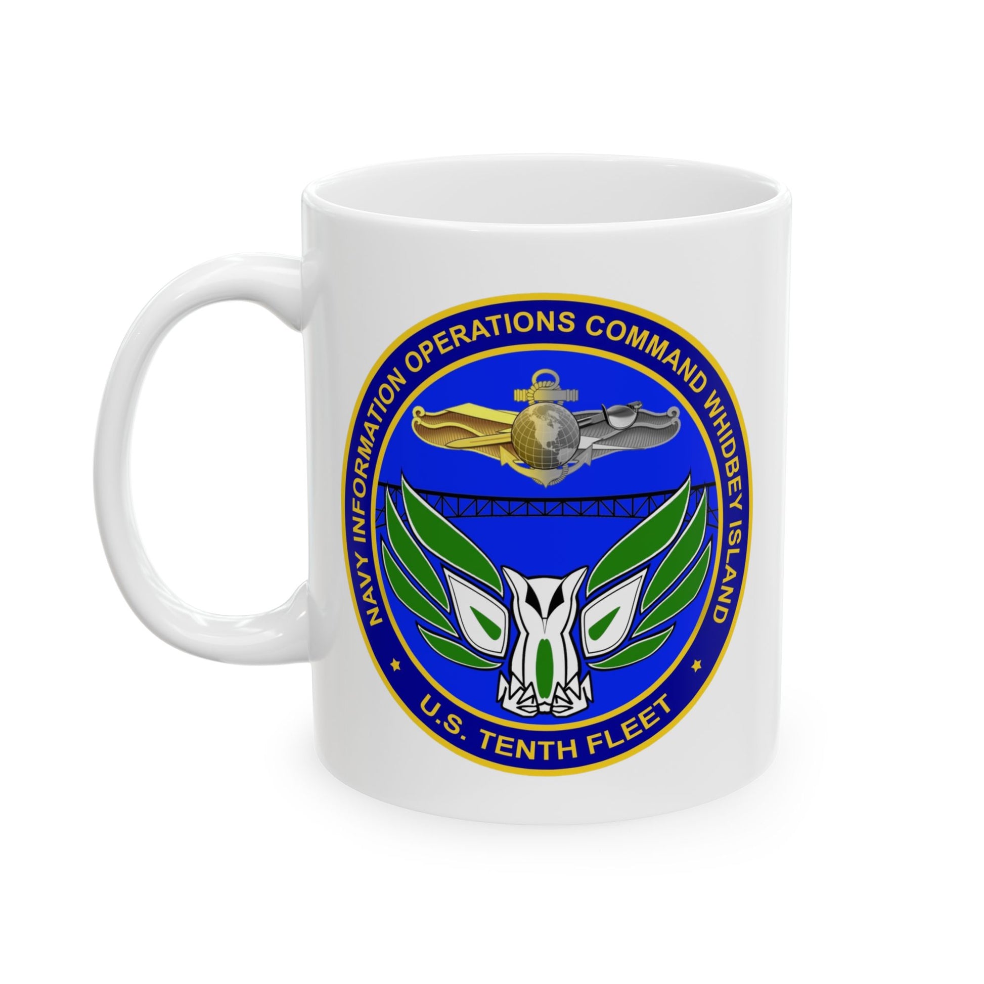 Naval Air Station Whidbey Island Coffee Mug - Double Sided Print, White Ceramic, 11oz by TheGlassyLass.com