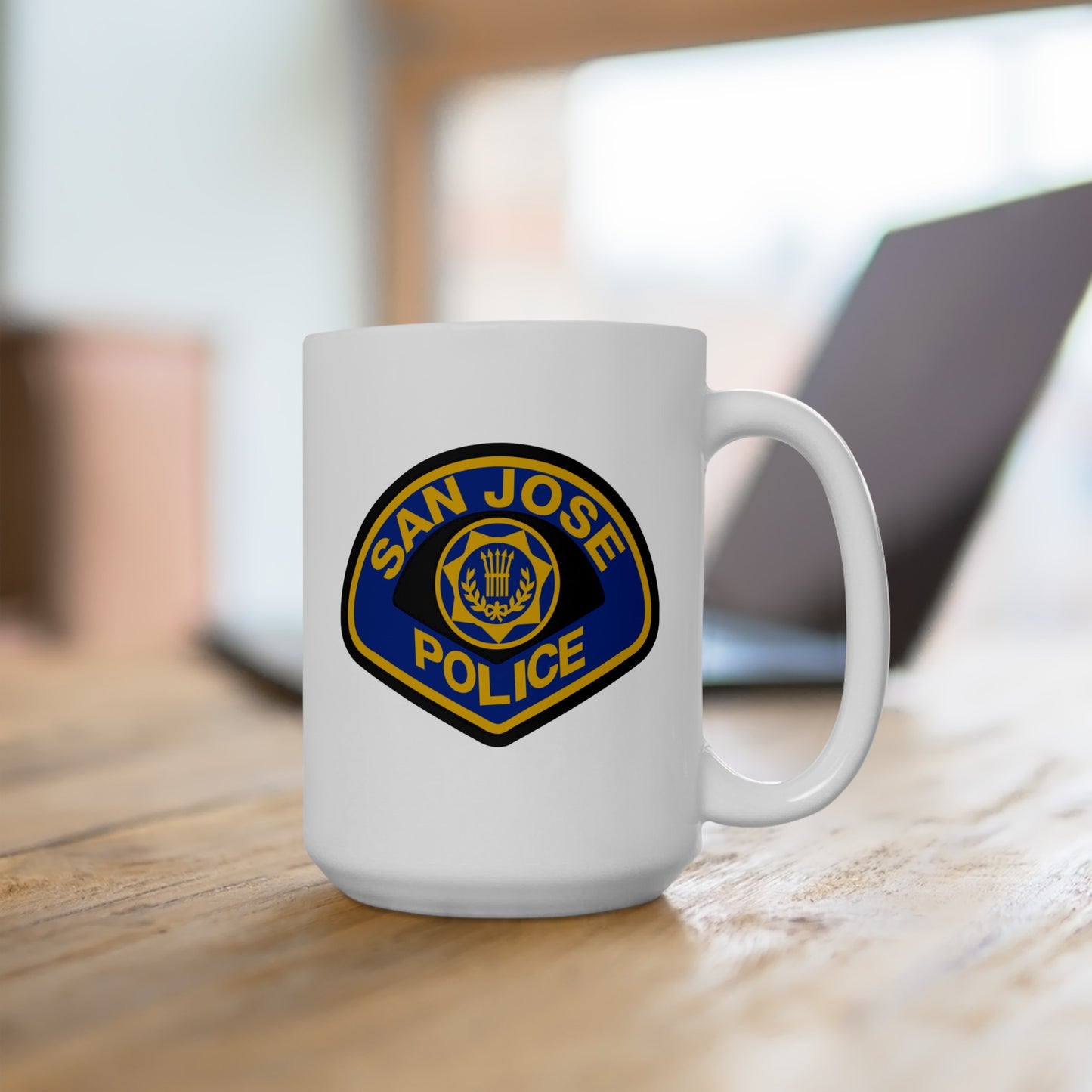 San Jose Police Coffee Mug - Double Sided White Ceramic 15oz by TheGlassyLass.com