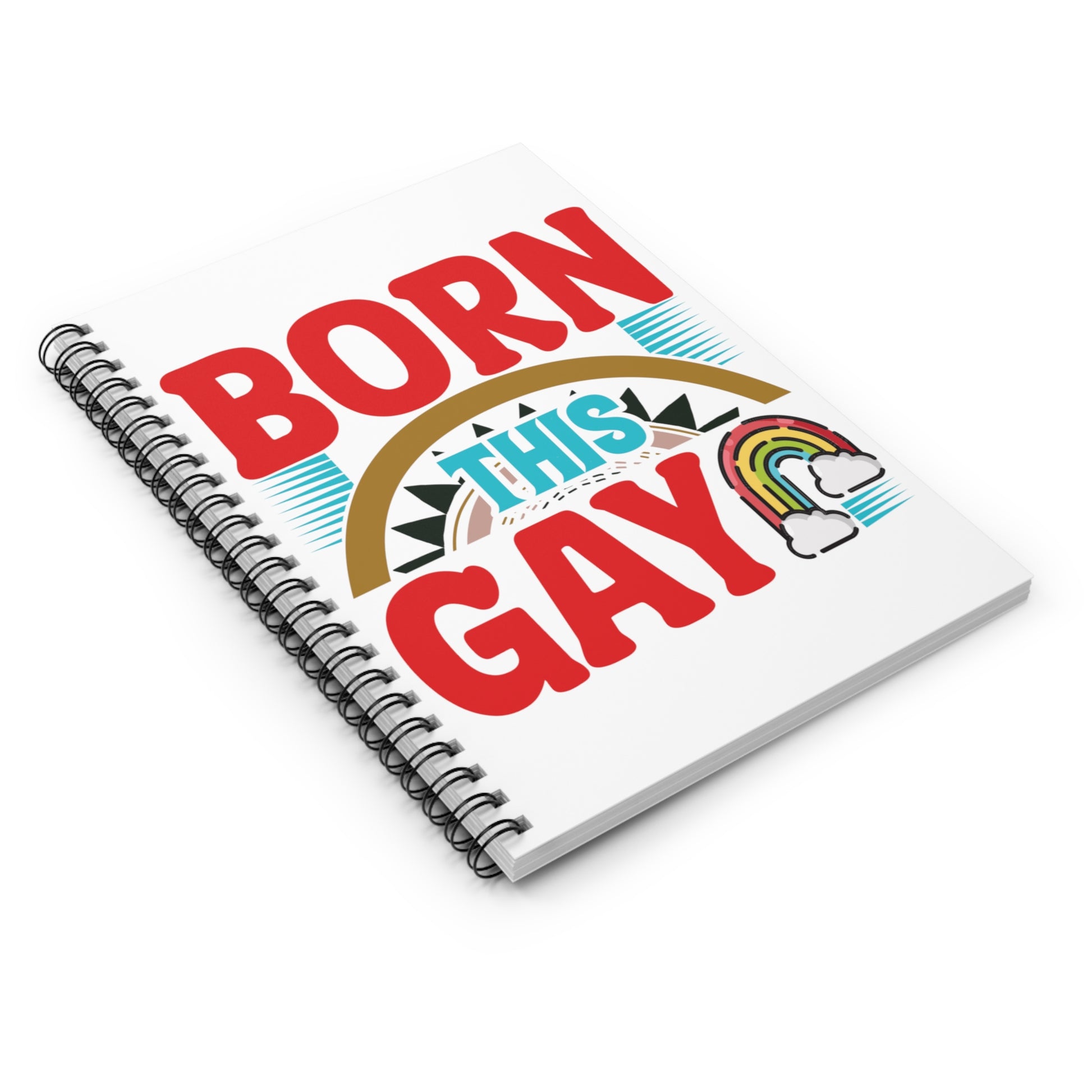 Born This Gay: Spiral Notebook - Log Books - Journals - Diaries - and More Custom Printed by TheGlassyLass