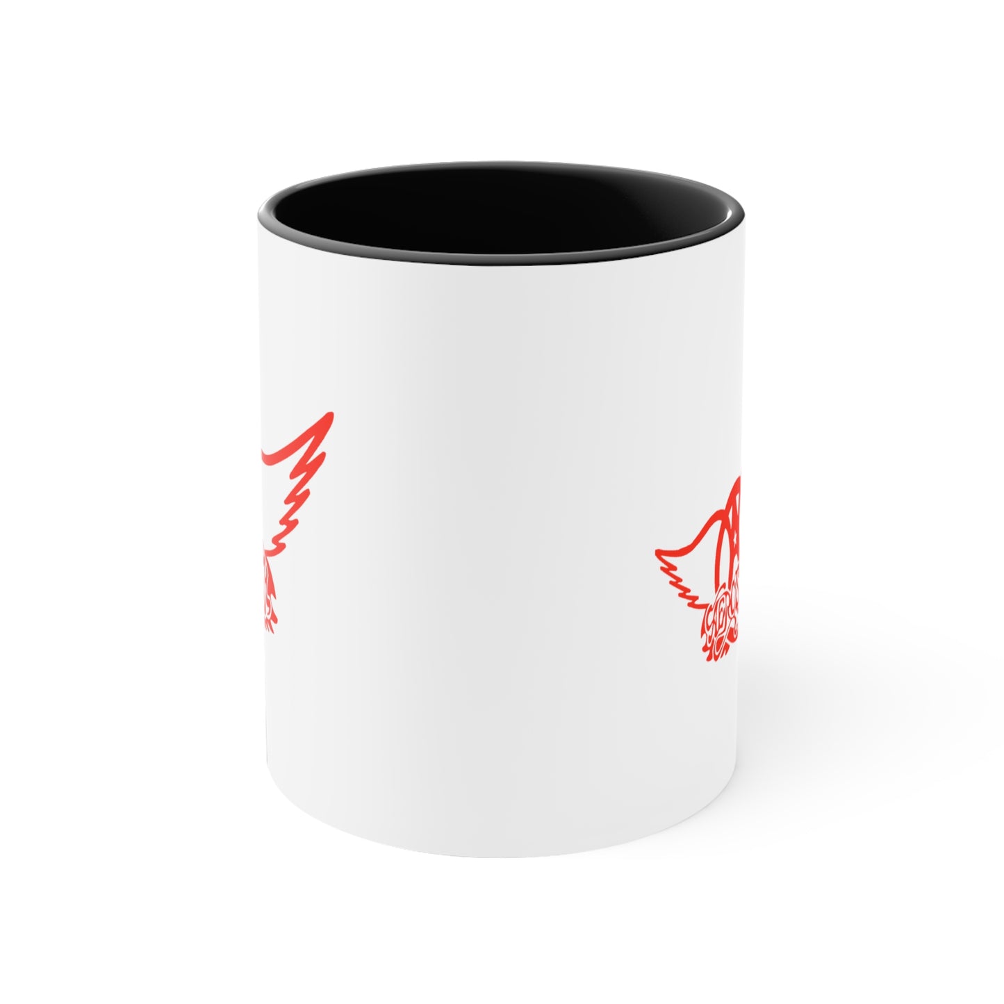 Aerosmith Coffee Mug - Double Sided Black Accent White Ceramic 11oz by TheGlassyLass