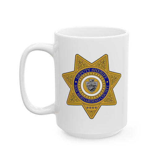 San Bernardino County Deputy Sheriff Coffee Mug - Double Sided White Ceramic 15oz by TheGlassyLass.com