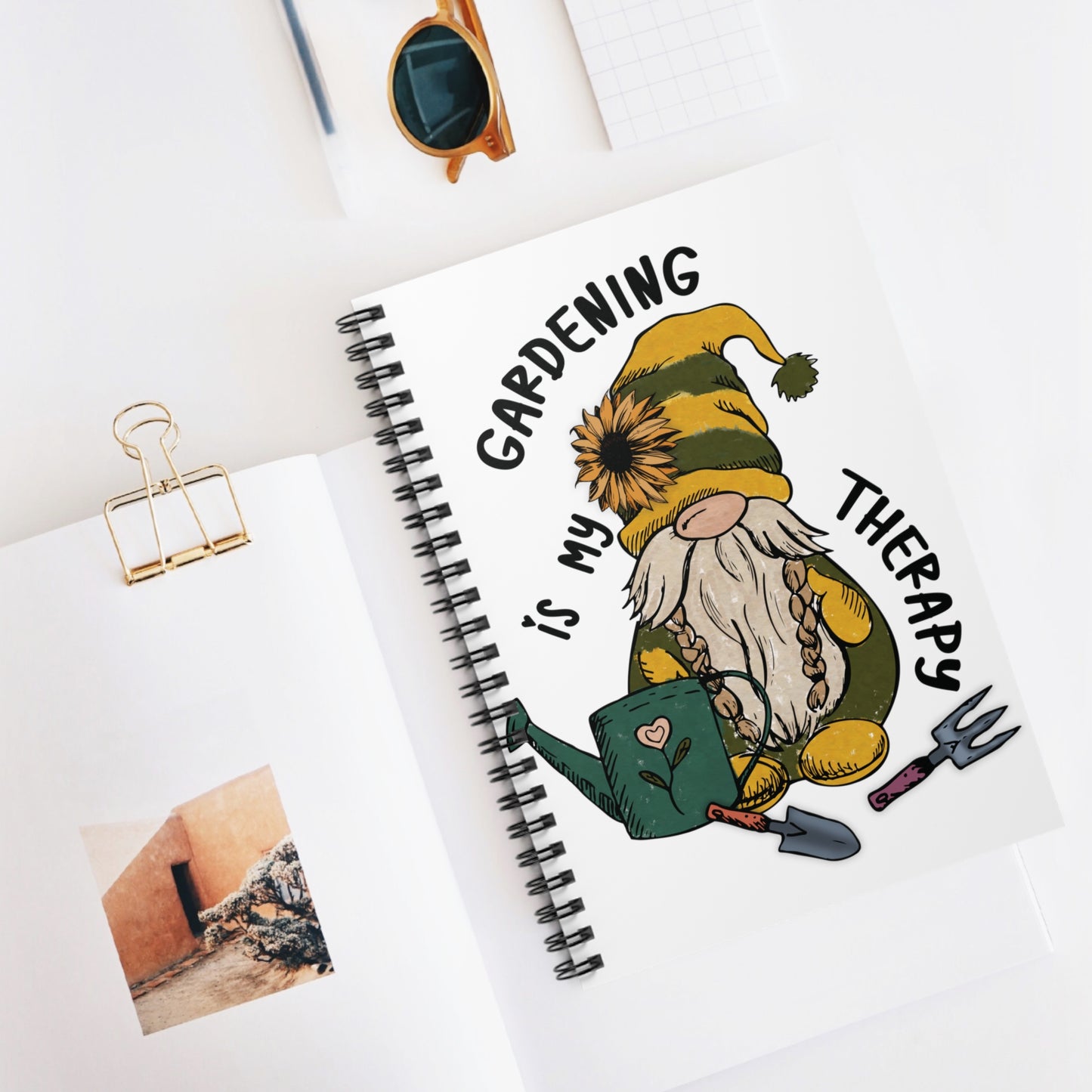 Gardening Therapy: Spiral Notebook - Log Books - Journals - Diaries - and More Custom Printed by TheGlassyLass