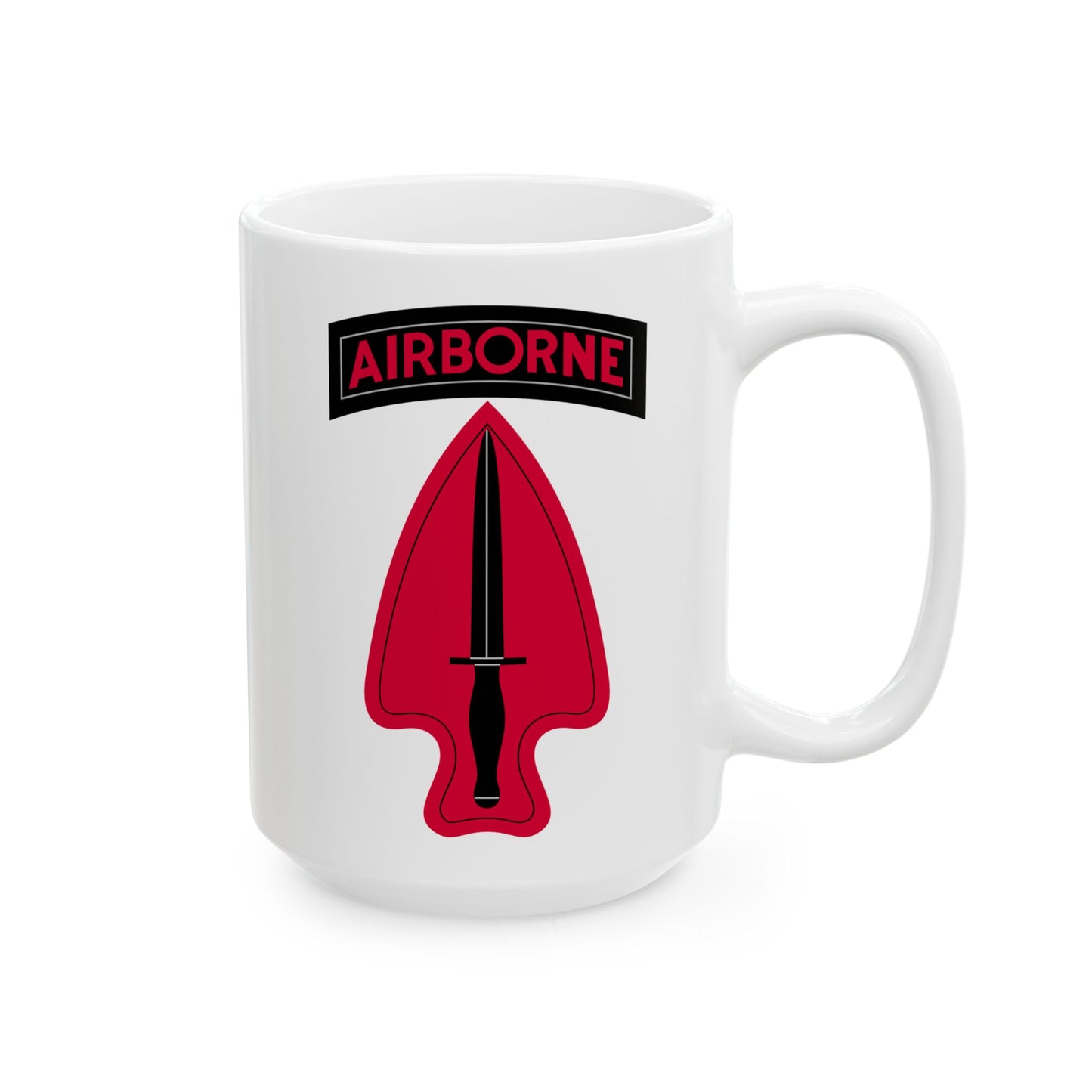 Delta Force Coffee Mug - Double Sided White Ceramic 15oz by TheGlassyLass.com