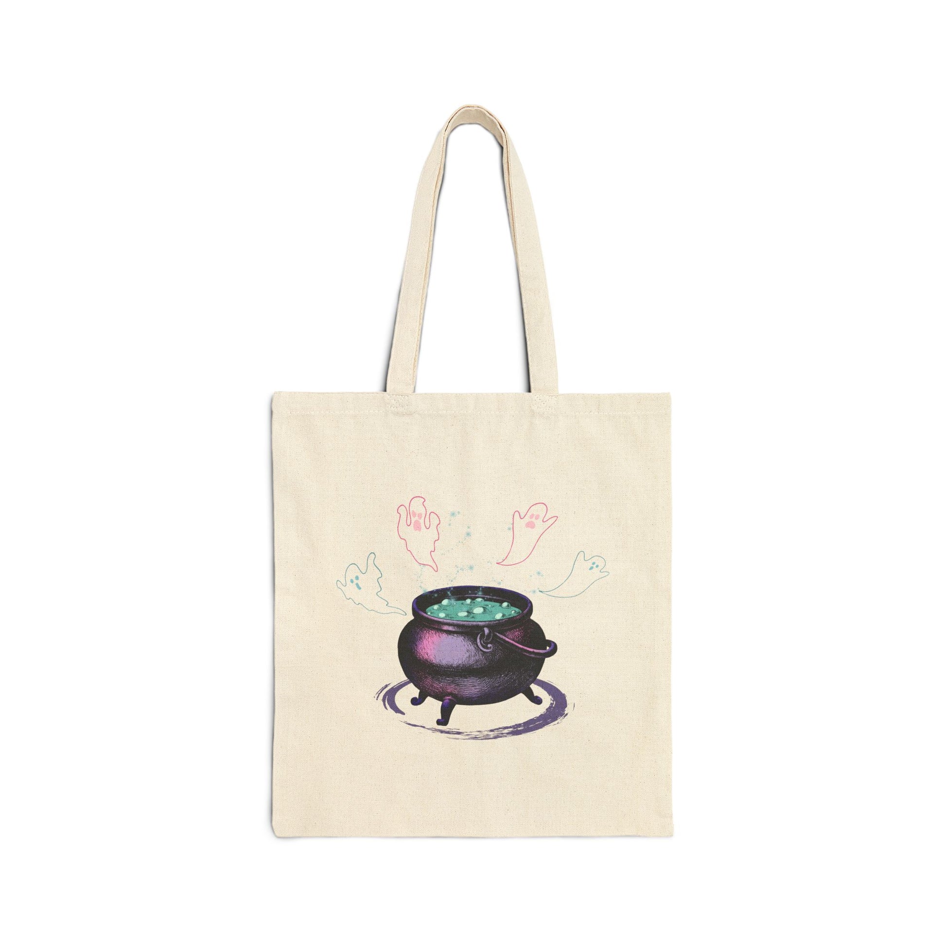 Ghostly Brew Haunted Halloween Tote Bag - Heavyweight 100% Cotton Canvas by TheGlassyLass.com