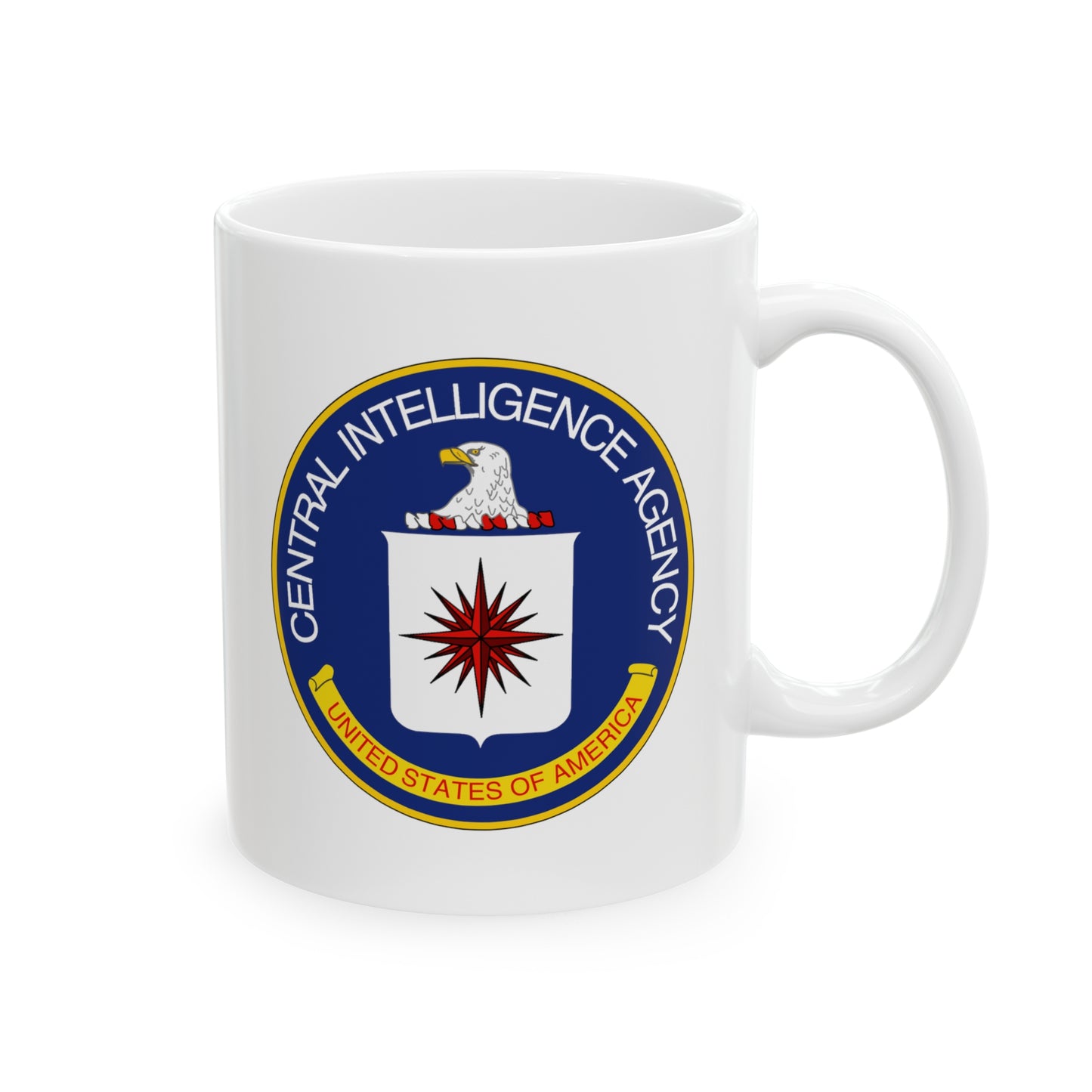 CIA Logo Coffee Mug - Double Sided White Ceramic 11oz by TheGlassyLass.com