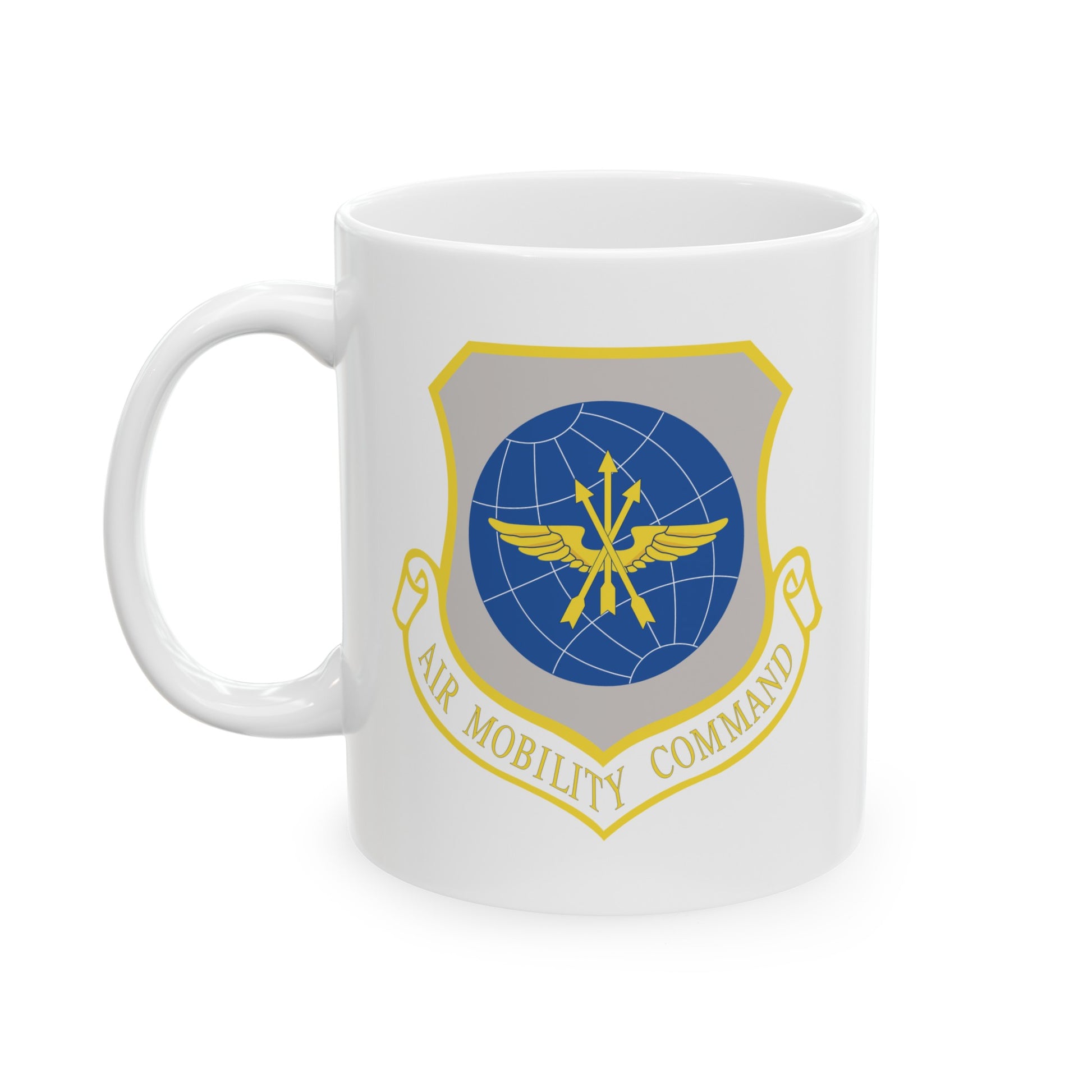 US Air Force Air Mobility Command - Double Sided White Ceramic Coffee Mug 11oz by TheGlassyLass.com