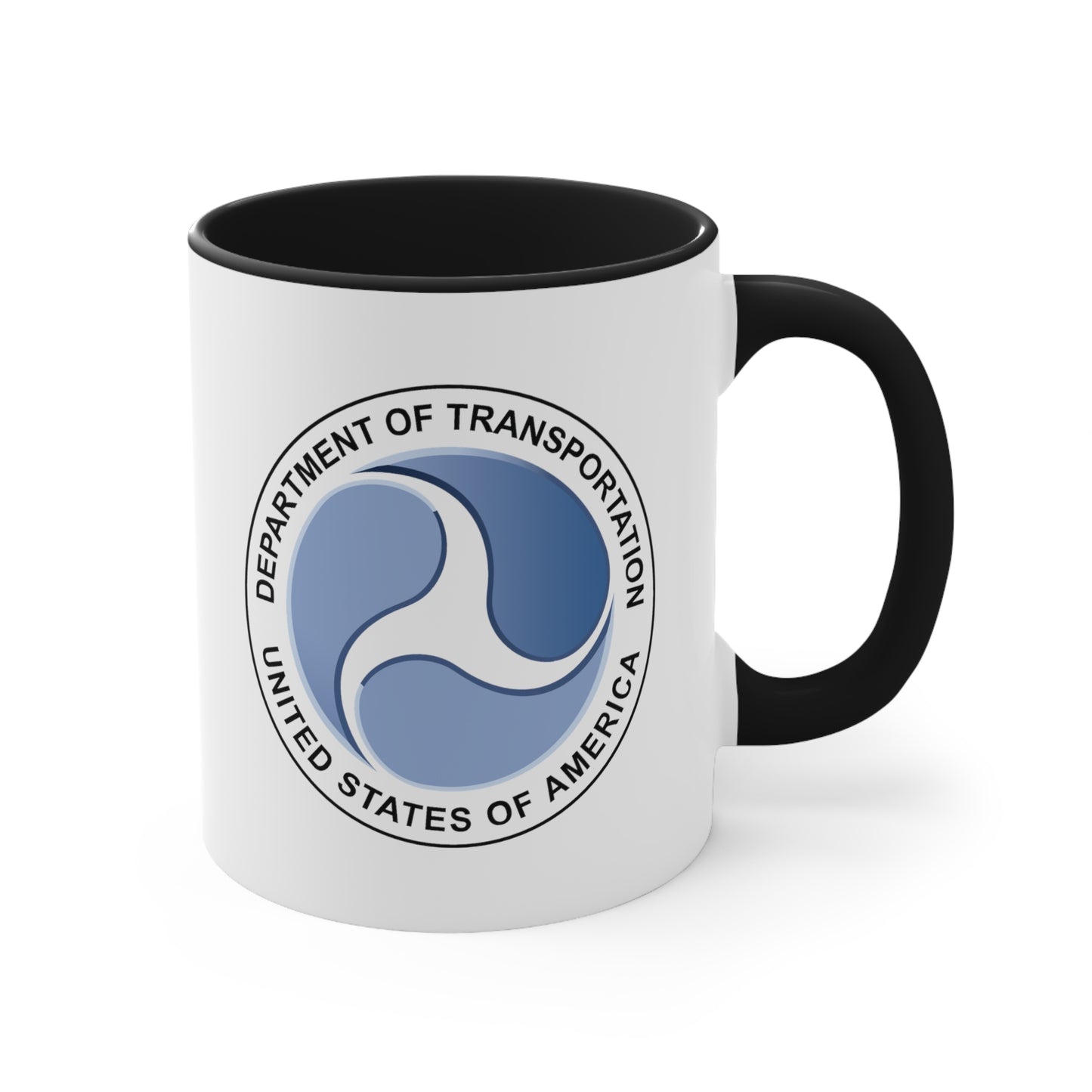 Department of Transportation Coffee Mug - Double Sided Black Accent 11oz by TheGlassyLass.com