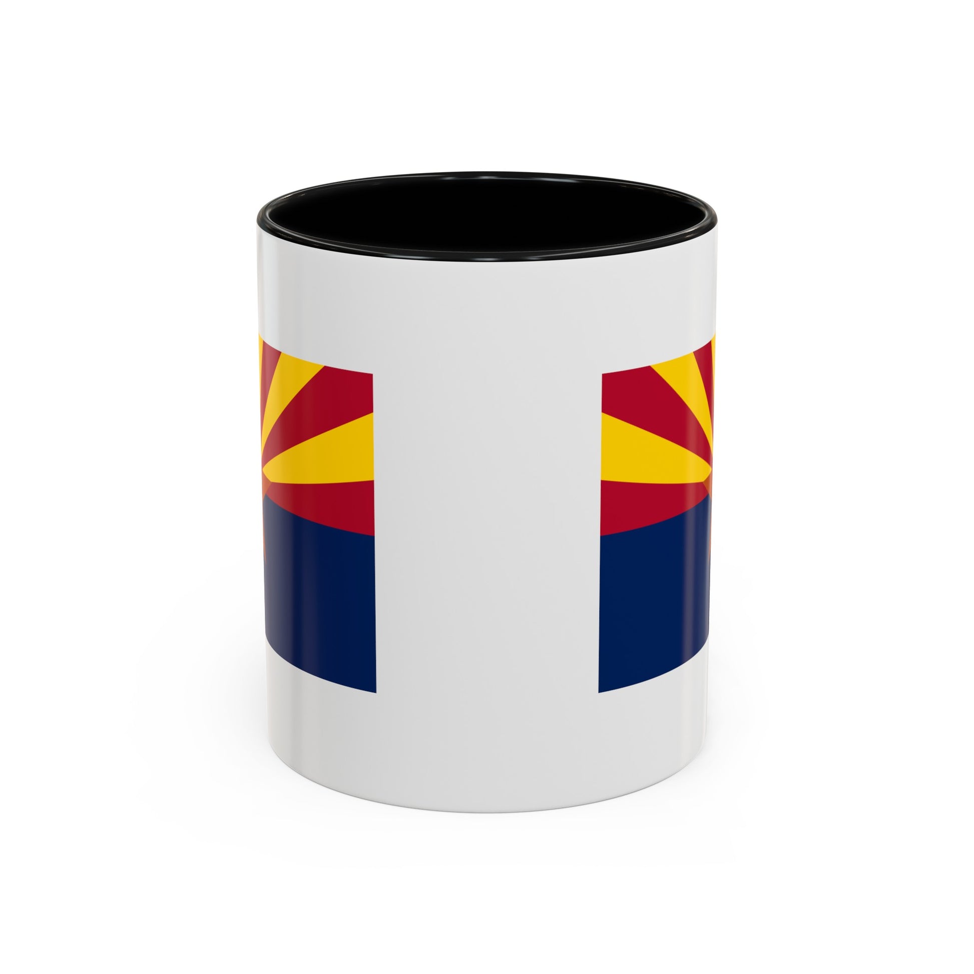 Arizona State Flag - Double Sided Black Accent White Ceramic Coffee Mug 11oz by TheGlassyLass.com