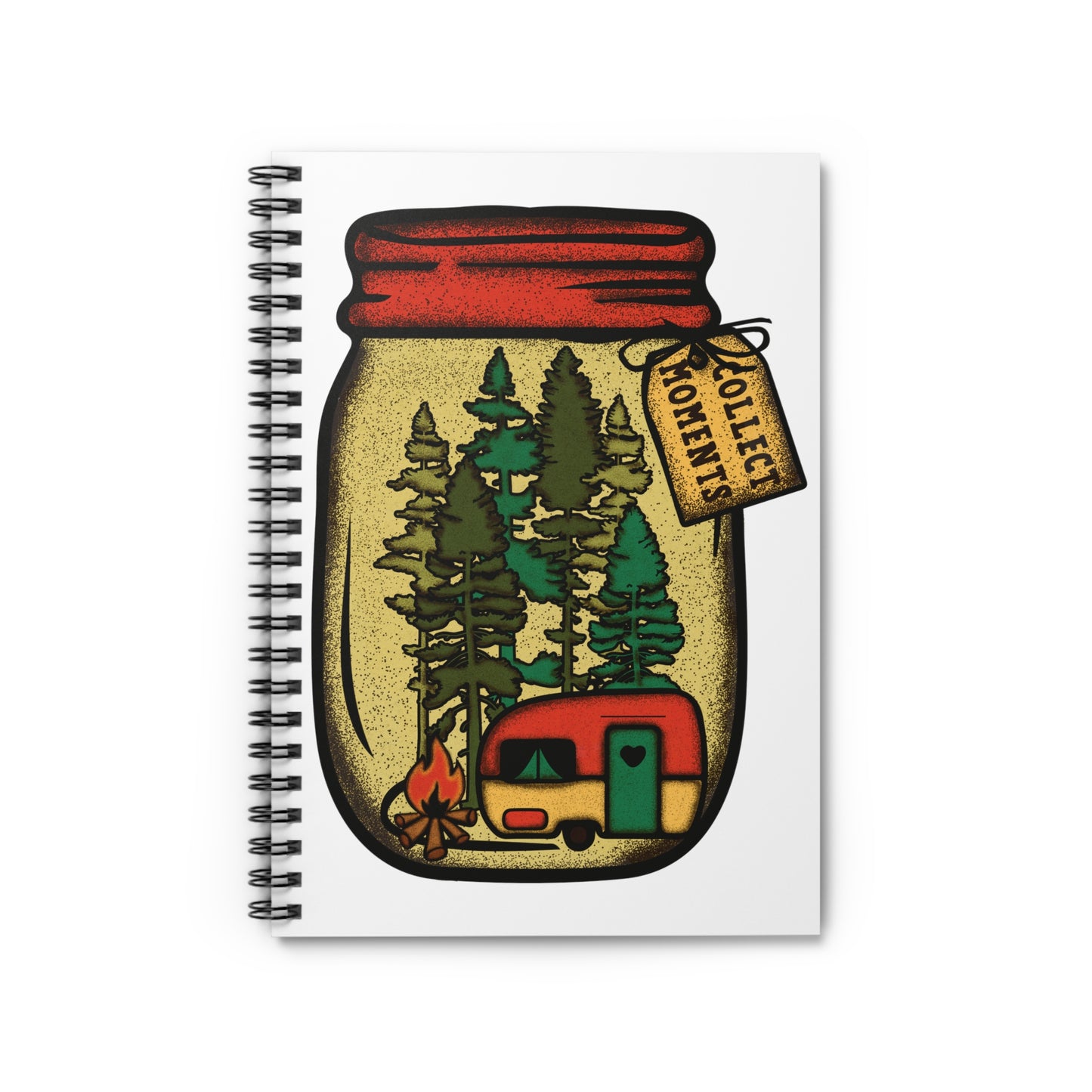 Camping Jar: Spiral Notebook - Log Books - Journals - Diaries - and More Custom Printed by TheGlassyLass