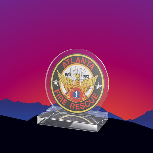 Atlanta Fire Rescue Acrylic Standee by TheGlassyLass.com