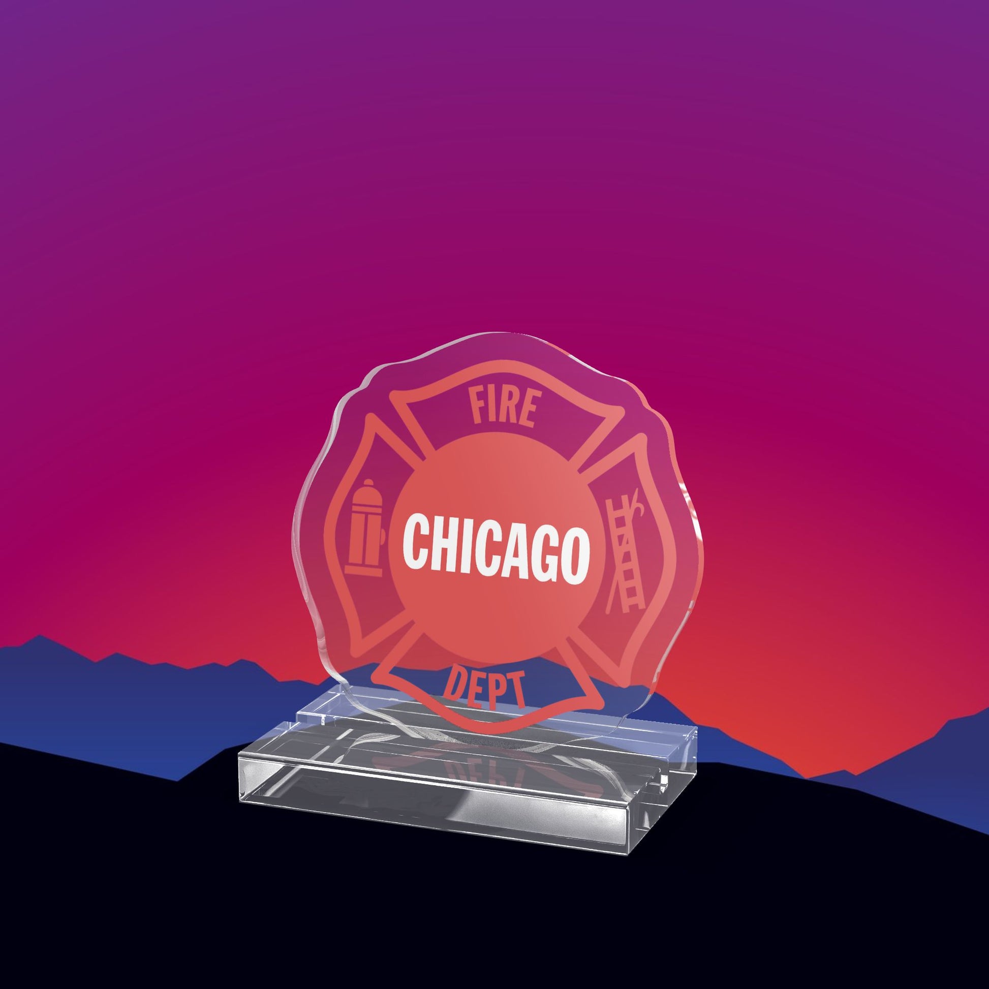 Chicago Fire Department Acrylic Standee by TheGlassyLass.com