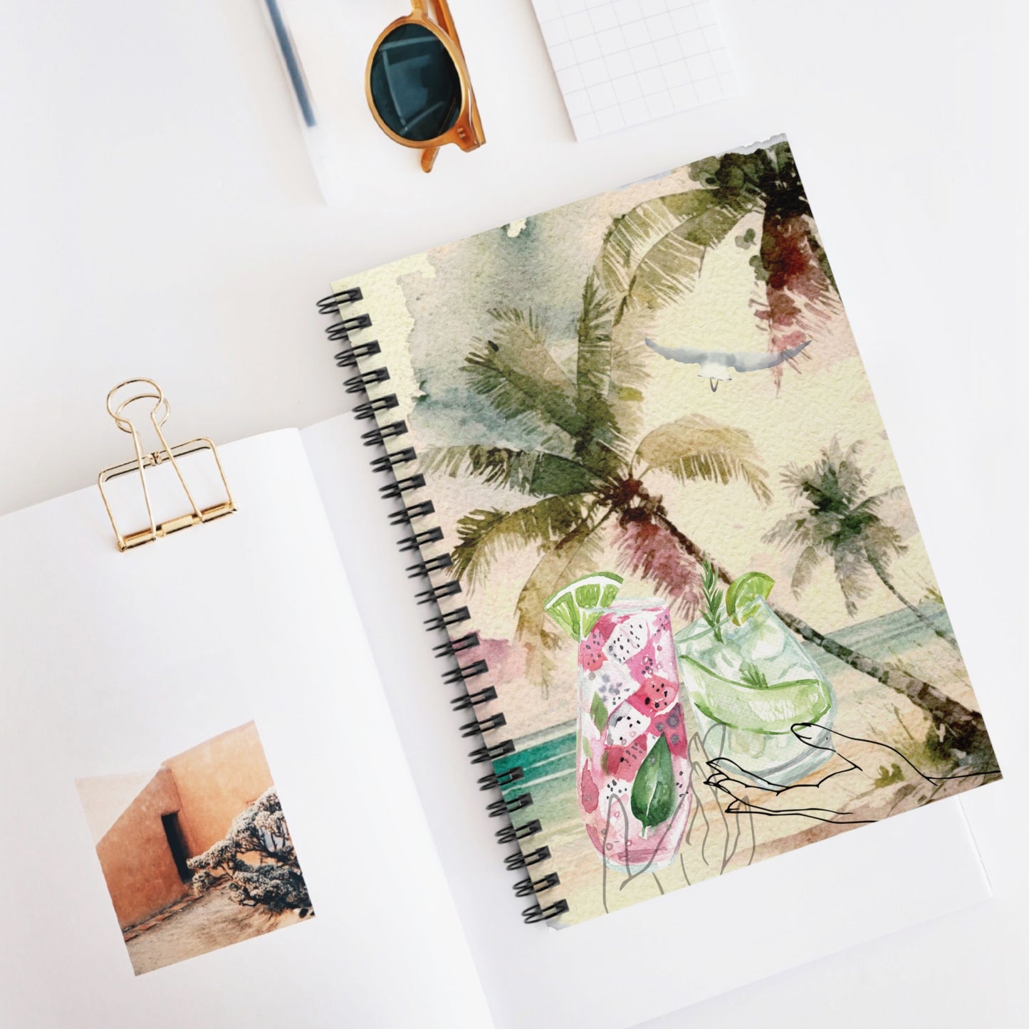 Watercolor Paradise: Spiral Notebook - Log Books - Journals - Diaries - and More Custom Printed by TheGlassyLass