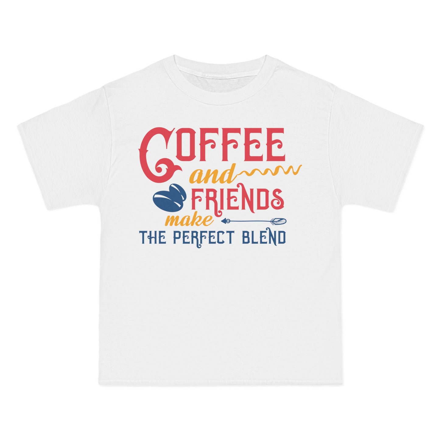 Coffee and Friends T-Shirt: (Hanes Beefy-T 100% Preshrunk Cotton Custom Printed by TheGlassyLass.com