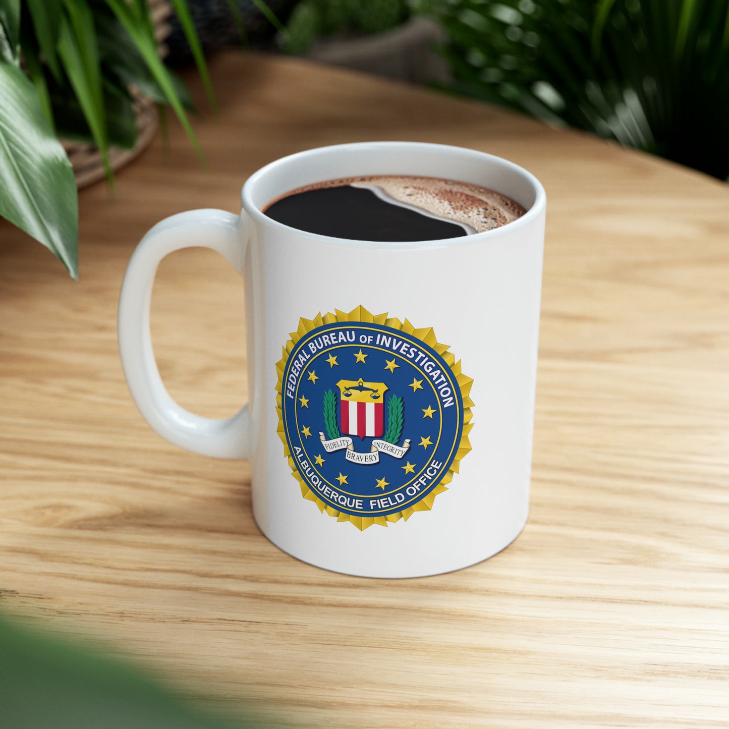 The FBI Albuquerque Field Office Coffee Mug - Double Sided 11oz White Ceramic by TheGlassyLass.com