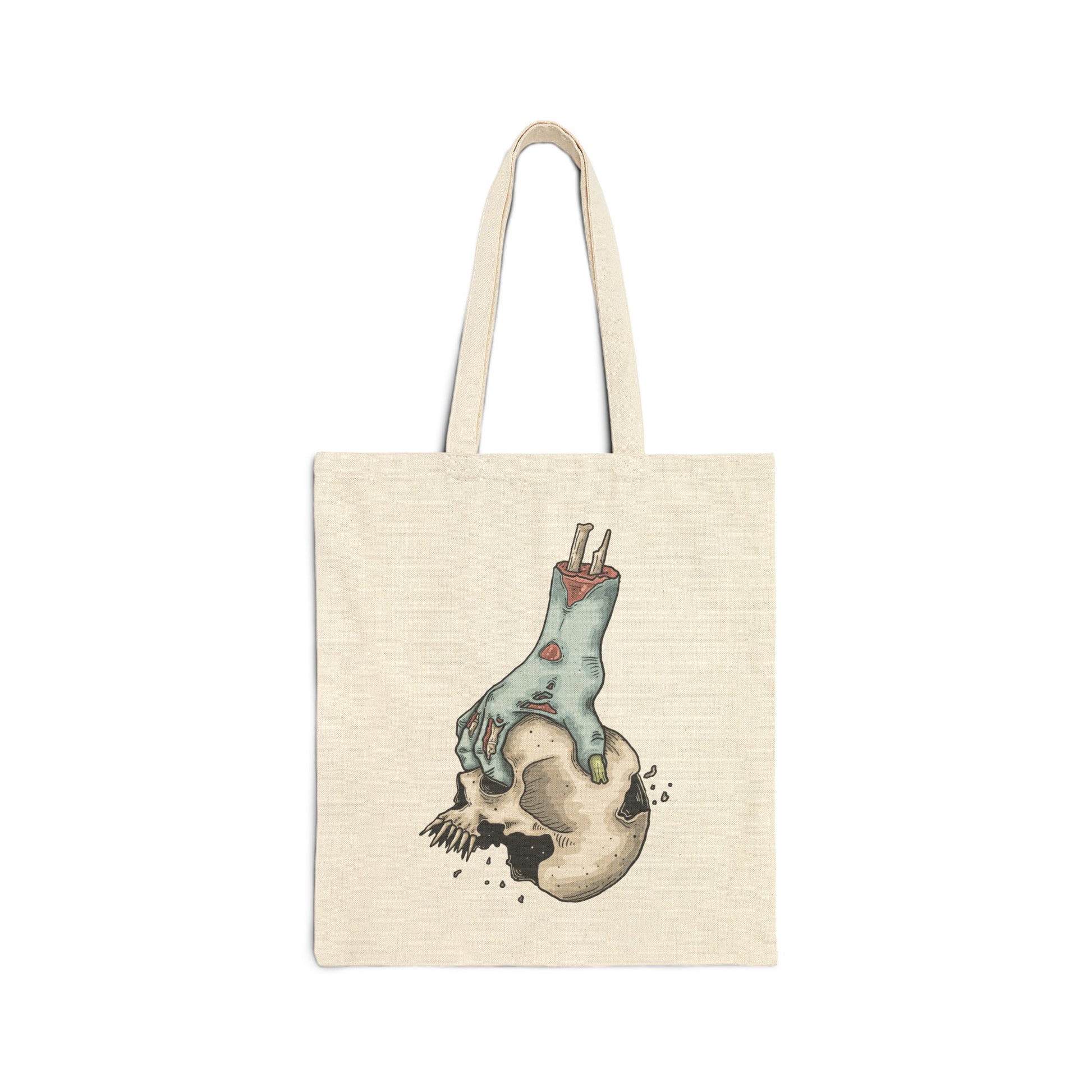 Zombie Bowling Haunted Halloween Tote Bag - Heavyweight 100% Cotton Canvas by TheGlassyLass.com