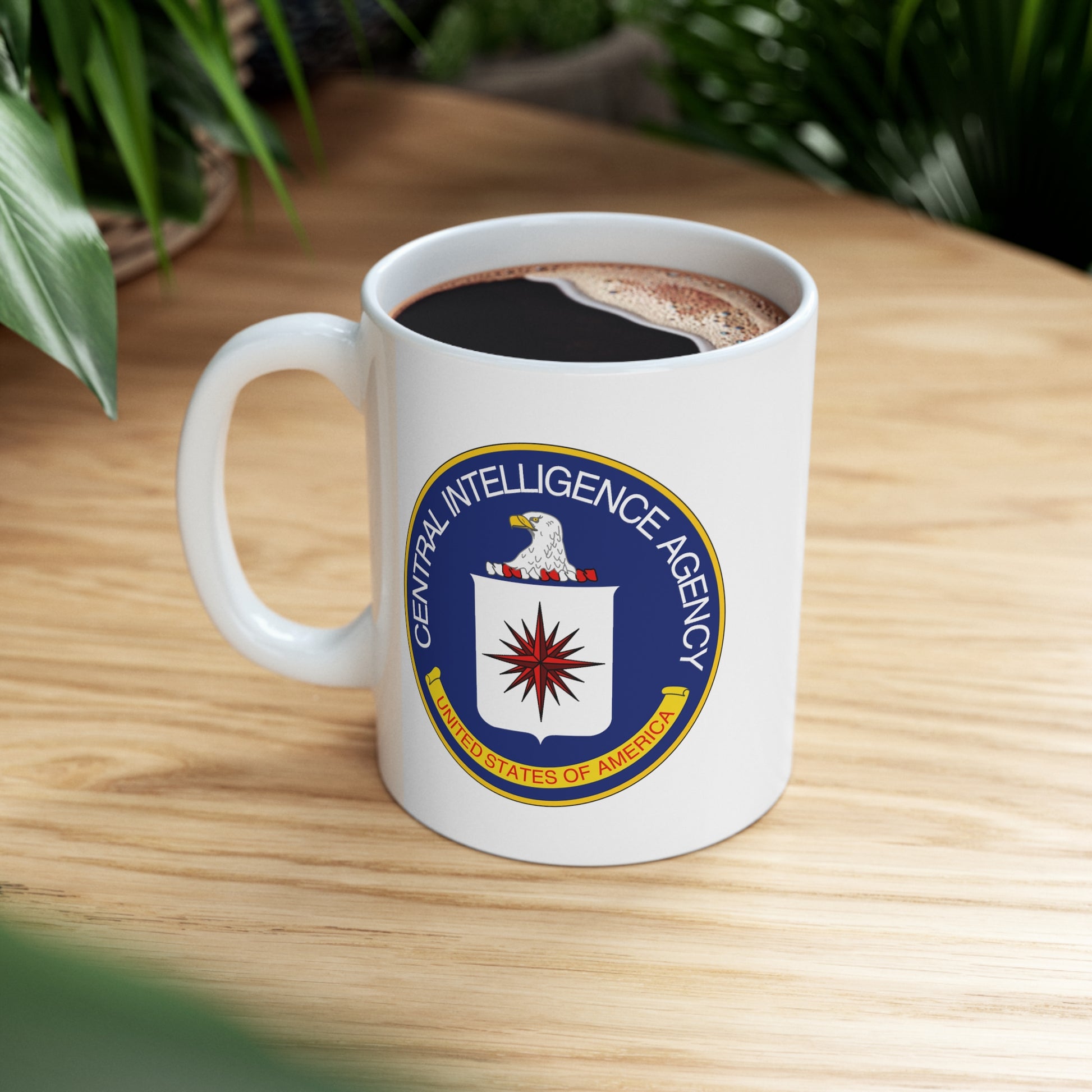 CIA Logo Coffee Mug - Double Sided White Ceramic 11oz by TheGlassyLass.com