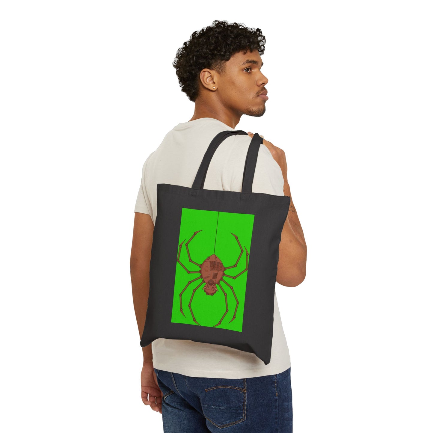 Mean Mr. Spider (Steampunk) Logo Tote Bag - Heavyweight 100% Cotton Canvas by TheGlassyLass.com