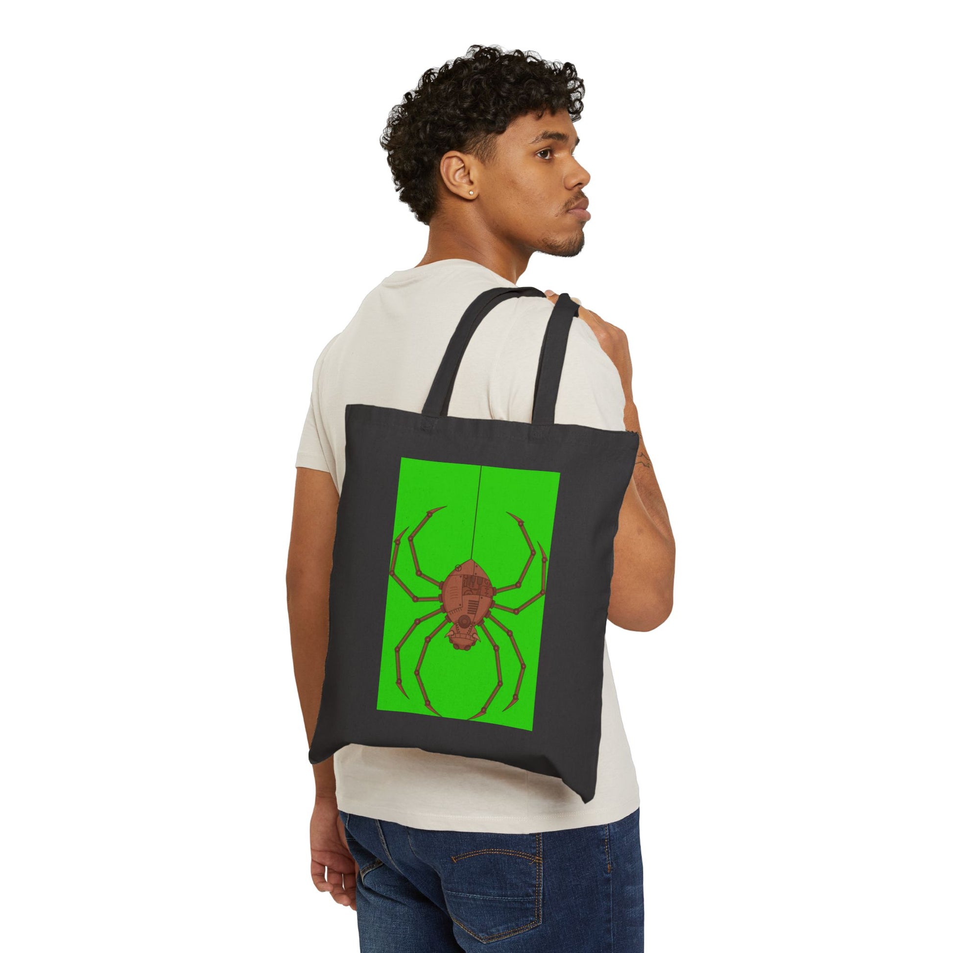 Mean Mr. Spider (Steampunk) Logo Tote Bag - Heavyweight 100% Cotton Canvas by TheGlassyLass.com