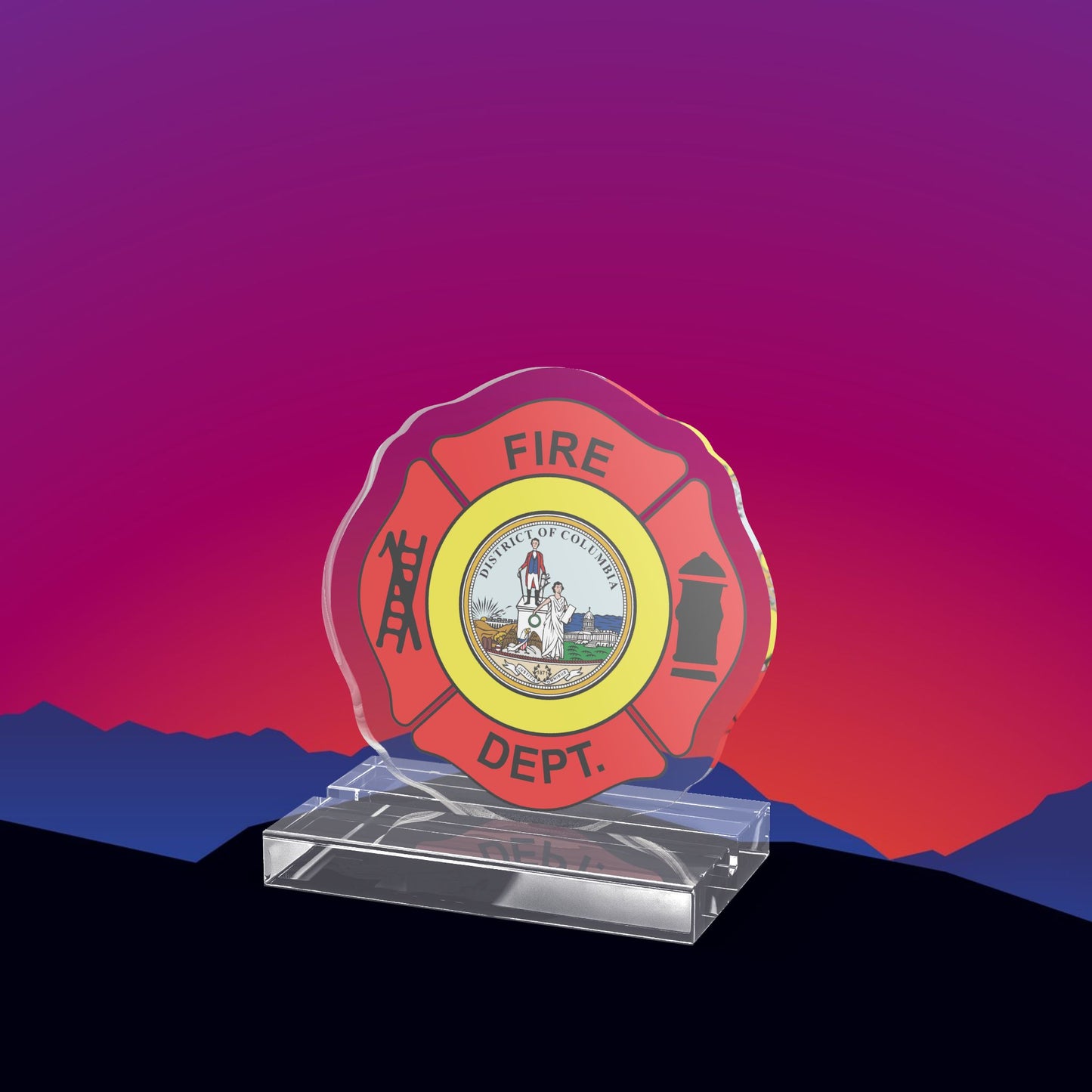 Washington DC Fire Department Acrylic Standee by TheGlassyLass.com