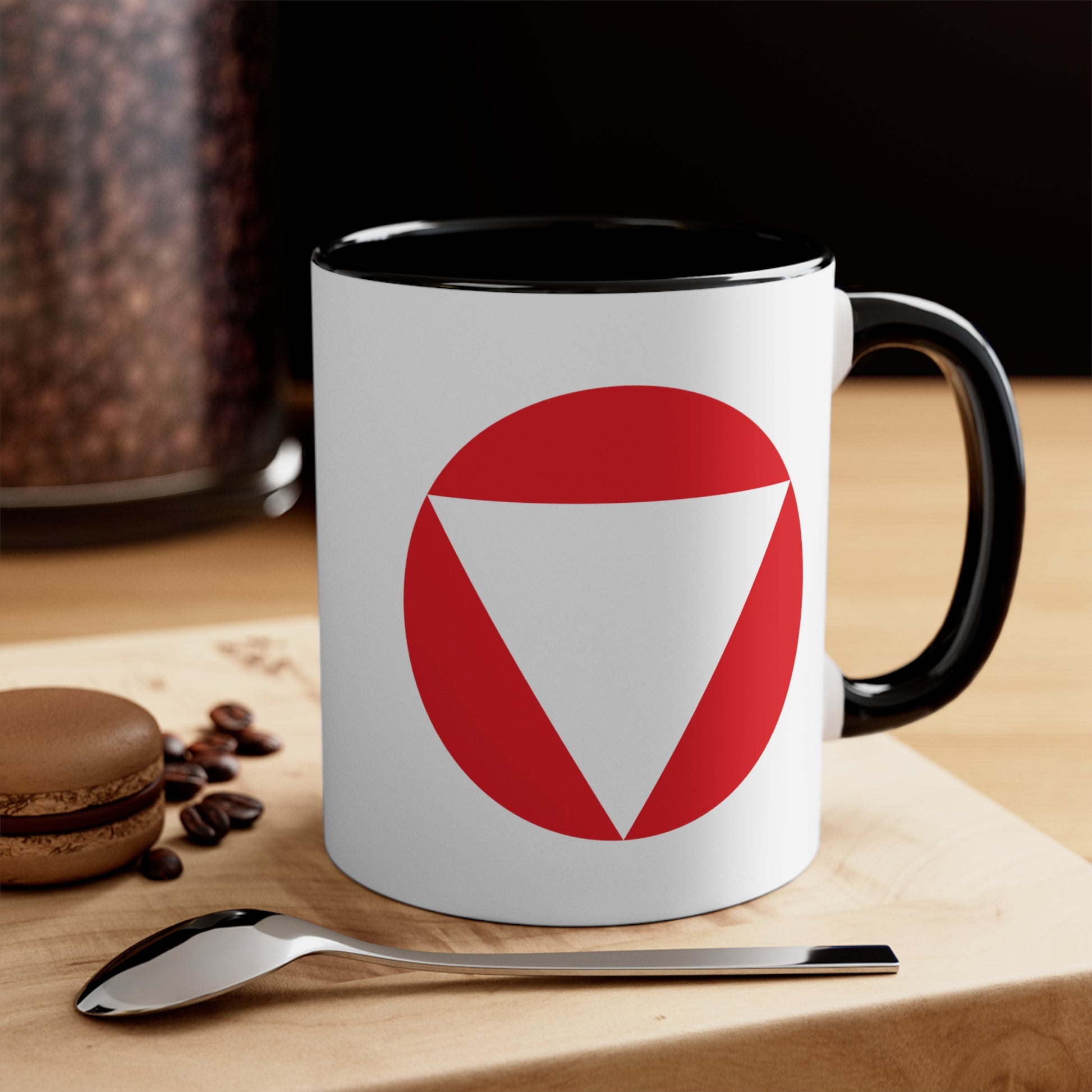 Austrian Air Force Roundel Coffee Mug - Double Sided Black Accent Ceramic 11oz - by TheGlassyLass.com