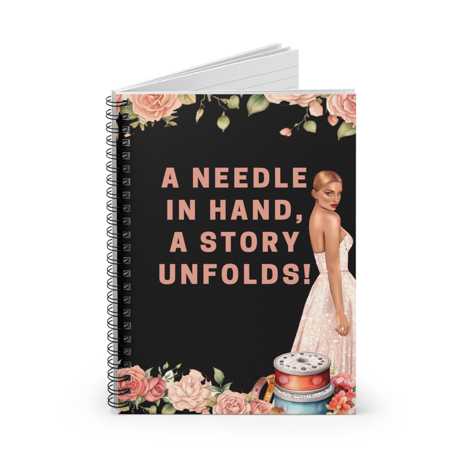 A Needle in Hand: Spiral Notebook - Log Books - Journals - Diaries - and More Custom Printed by TheGlassyLass