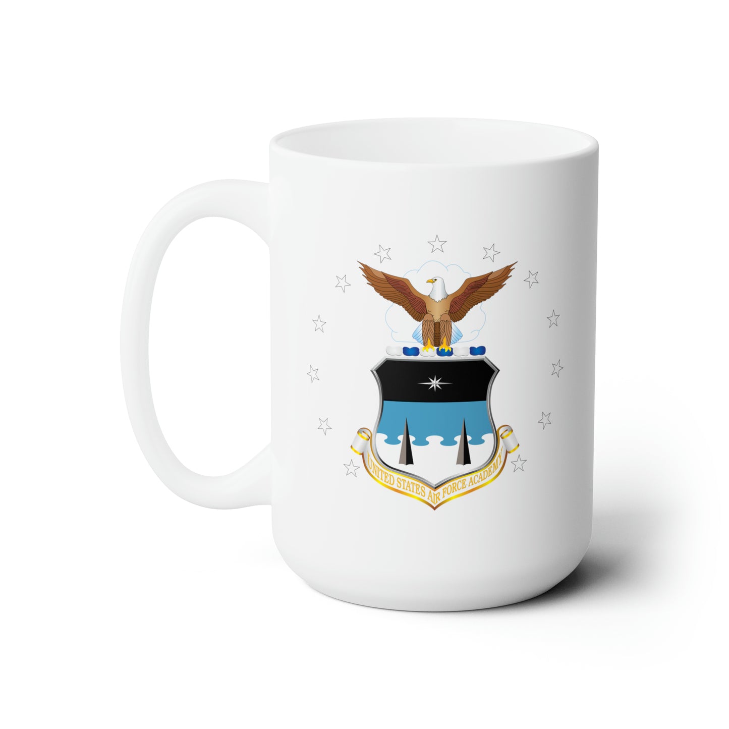 US Air Force Academy Coffee Mug - Double Sided White Ceramic 15oz by TheGlassyLass.com