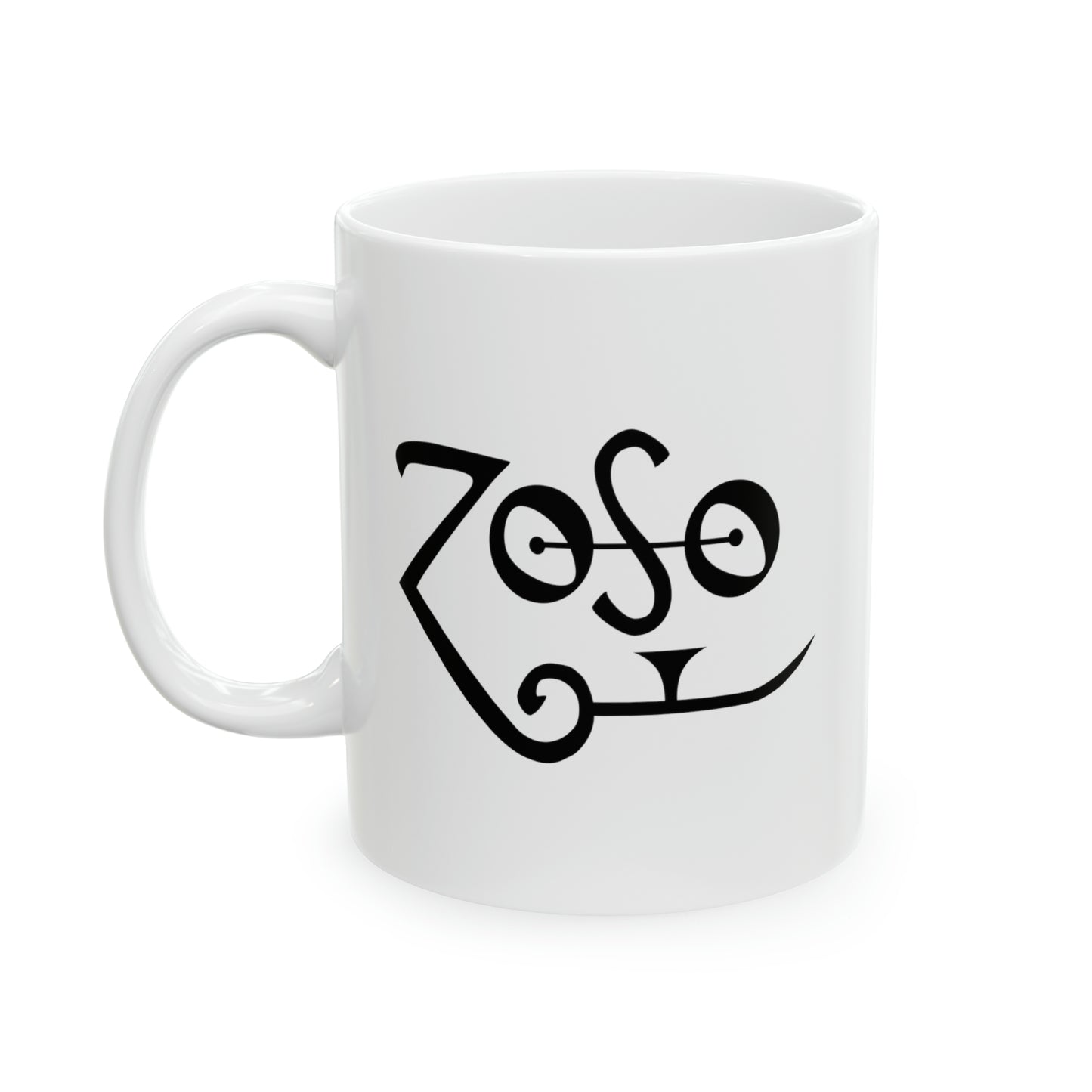 Jimmy Page ZOSO Led Zeppelin IV Coffee Mug - Double Sided White Ceramic 11oz by TheGlassyLass.com