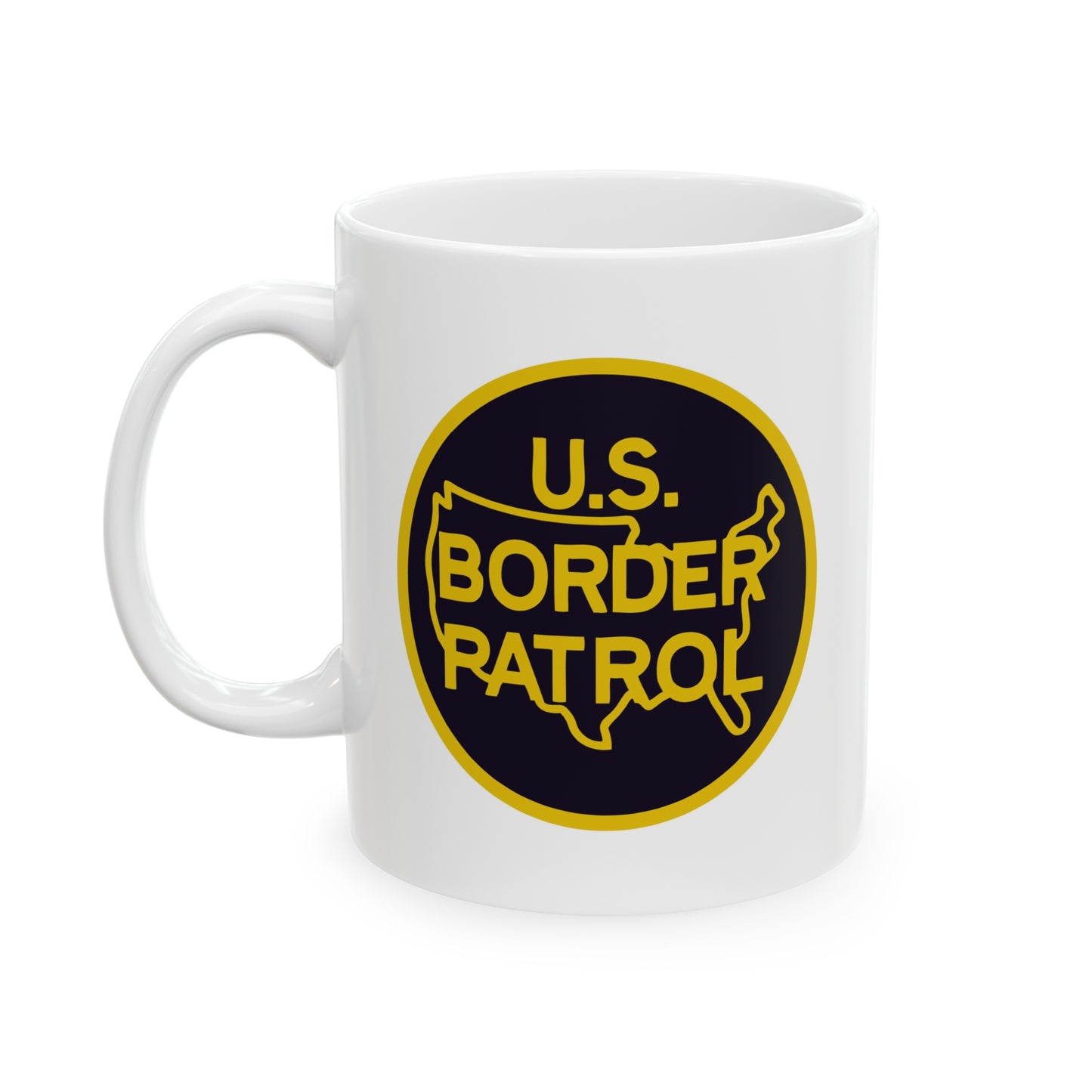 US Border Patrol Coffee Mug - Double Sided White Ceramic 11oz by TheGlassyLass.com