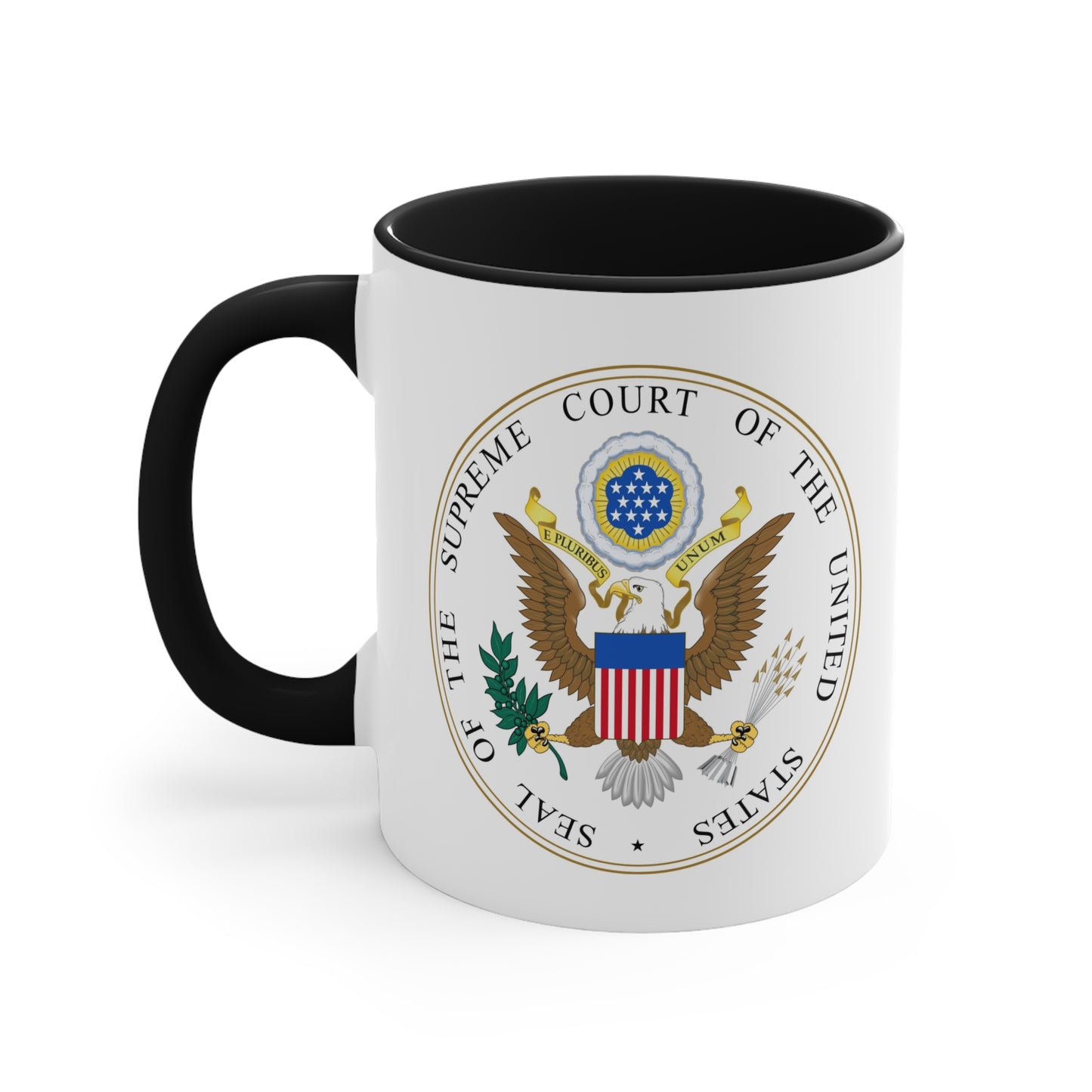 US Supreme Court Seal Coffee Mug - Double Sided White Ceramic 11oz by TheGlassyLass