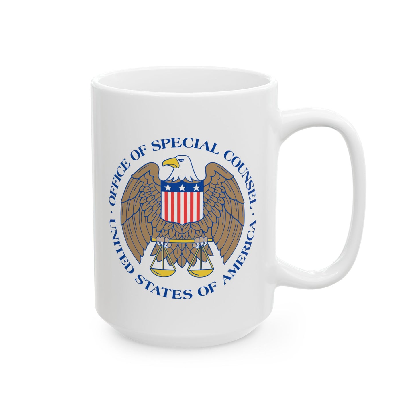 United States Office of Special Counsel Seal Coffee Mug - Double Sided White Ceramic 15oz by TheGlassyLass.com