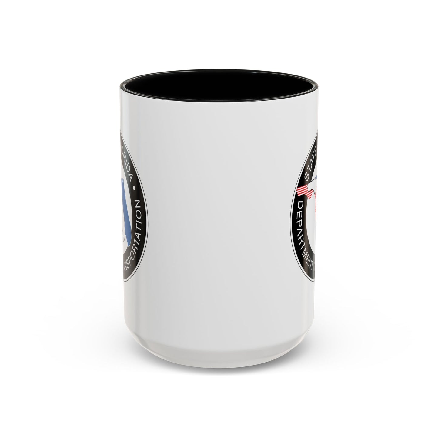 Florida Department of Transportation Coffee Mug - Double Sided Black Accent White Ceramic 15oz by TheGlassyLass.com