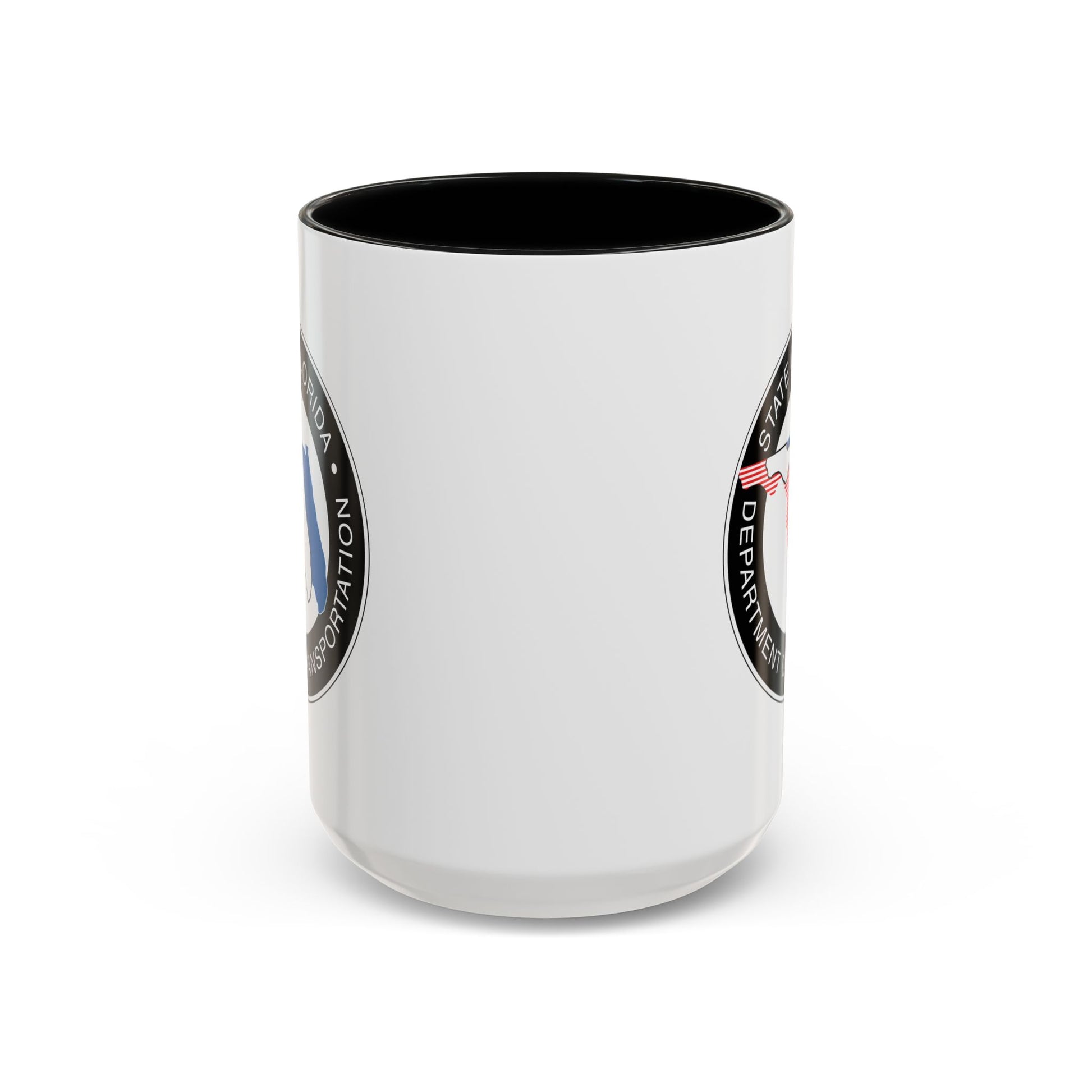 Florida Department of Transportation Coffee Mug - Double Sided Black Accent White Ceramic 15oz by TheGlassyLass.com