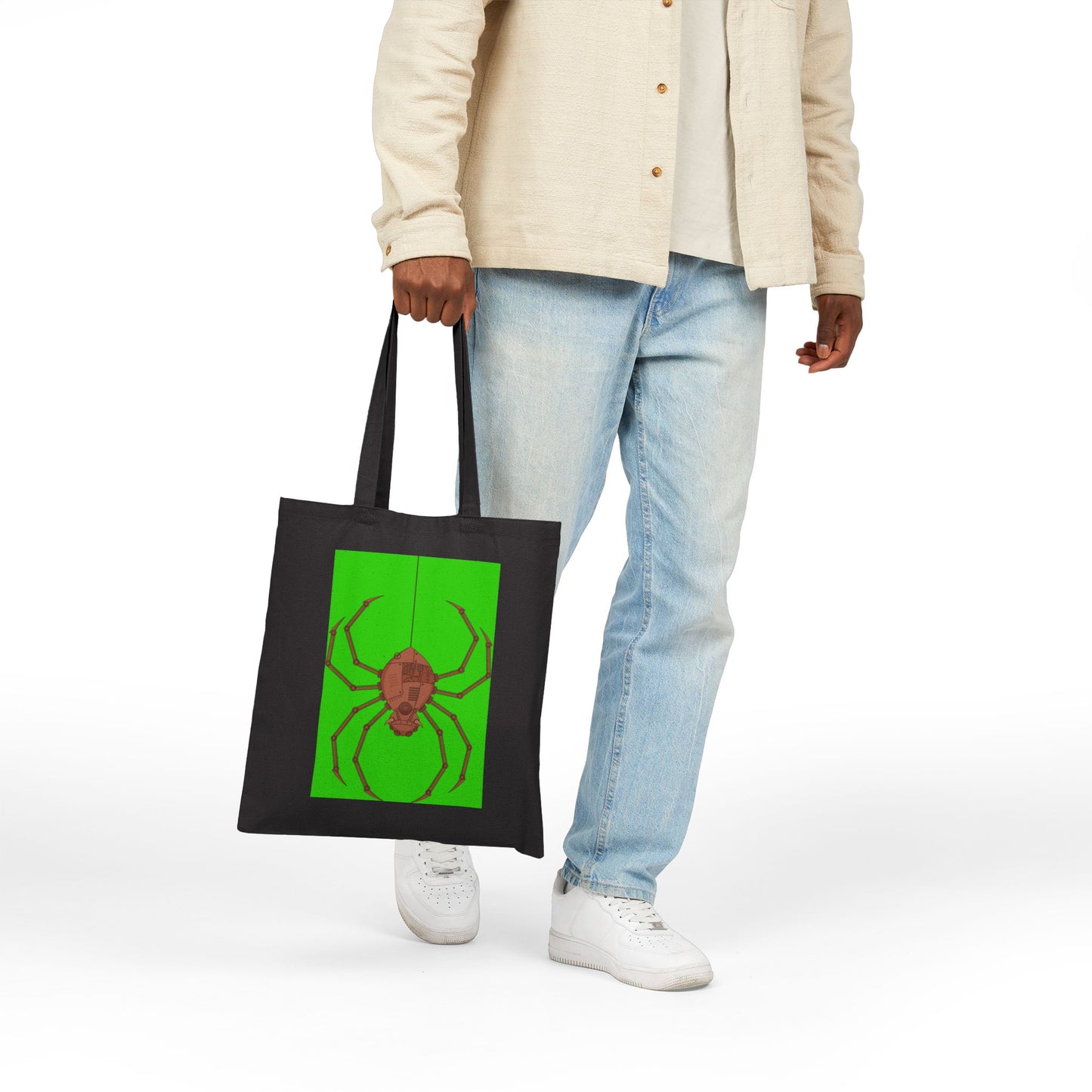 Mean Mr. Spider (Steampunk) Logo Tote Bag - Heavyweight 100% Cotton Canvas by TheGlassyLass.com