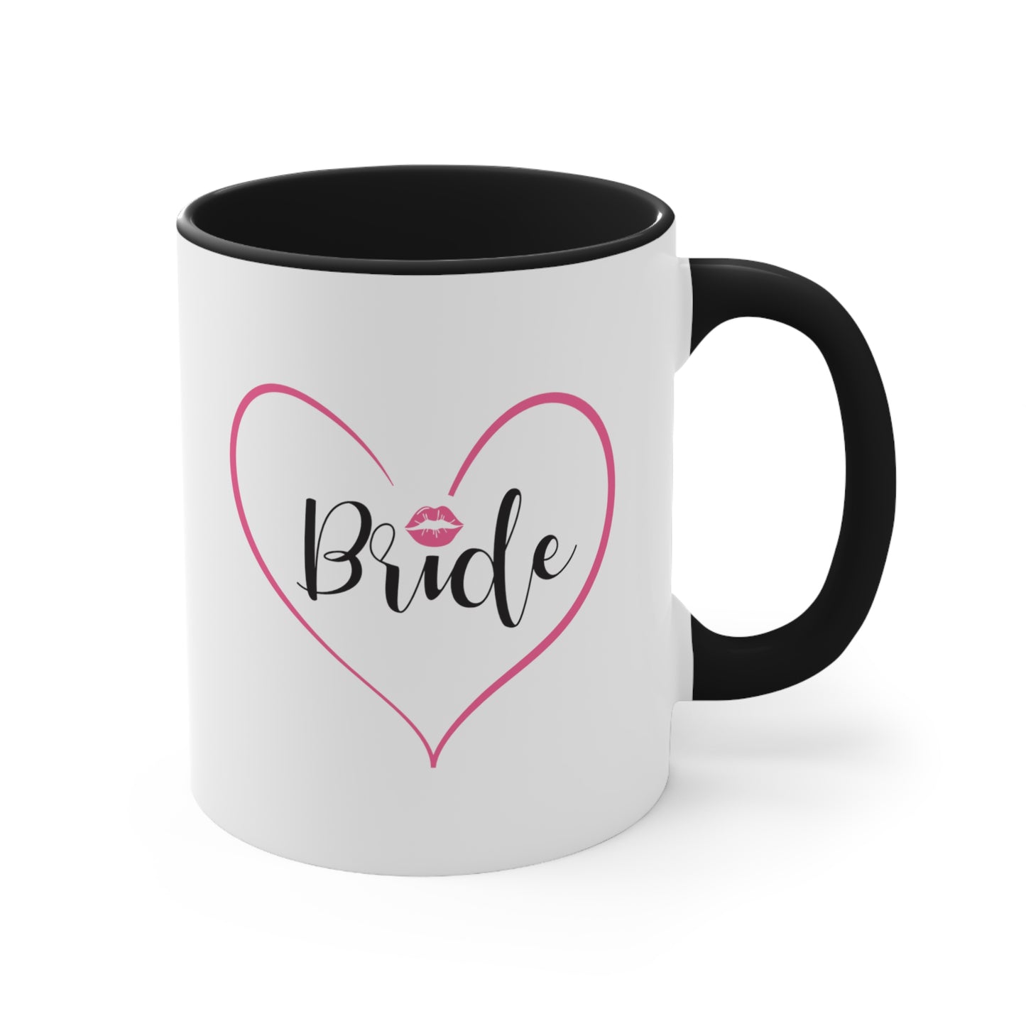 Bride Coffee Mug - Double Sided Black Accent Ceramic 11oz by TheGlassyLass.com