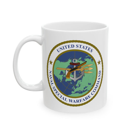 United States Naval Special Warfare Command Coffee Mug - Double Sided White Ceramic 11oz by TheGlassyLass.com