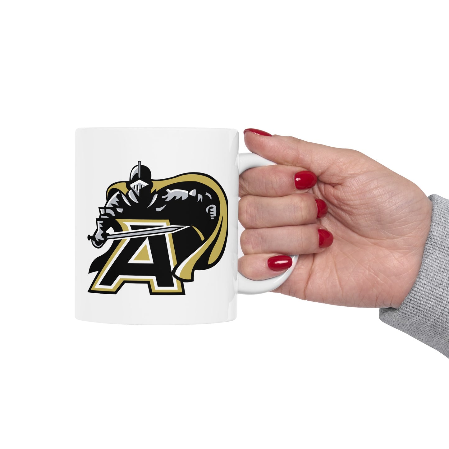 US Army Black Knights - Double Sided White Ceramic Coffee Mug 11oz by TheGlassyLass.com