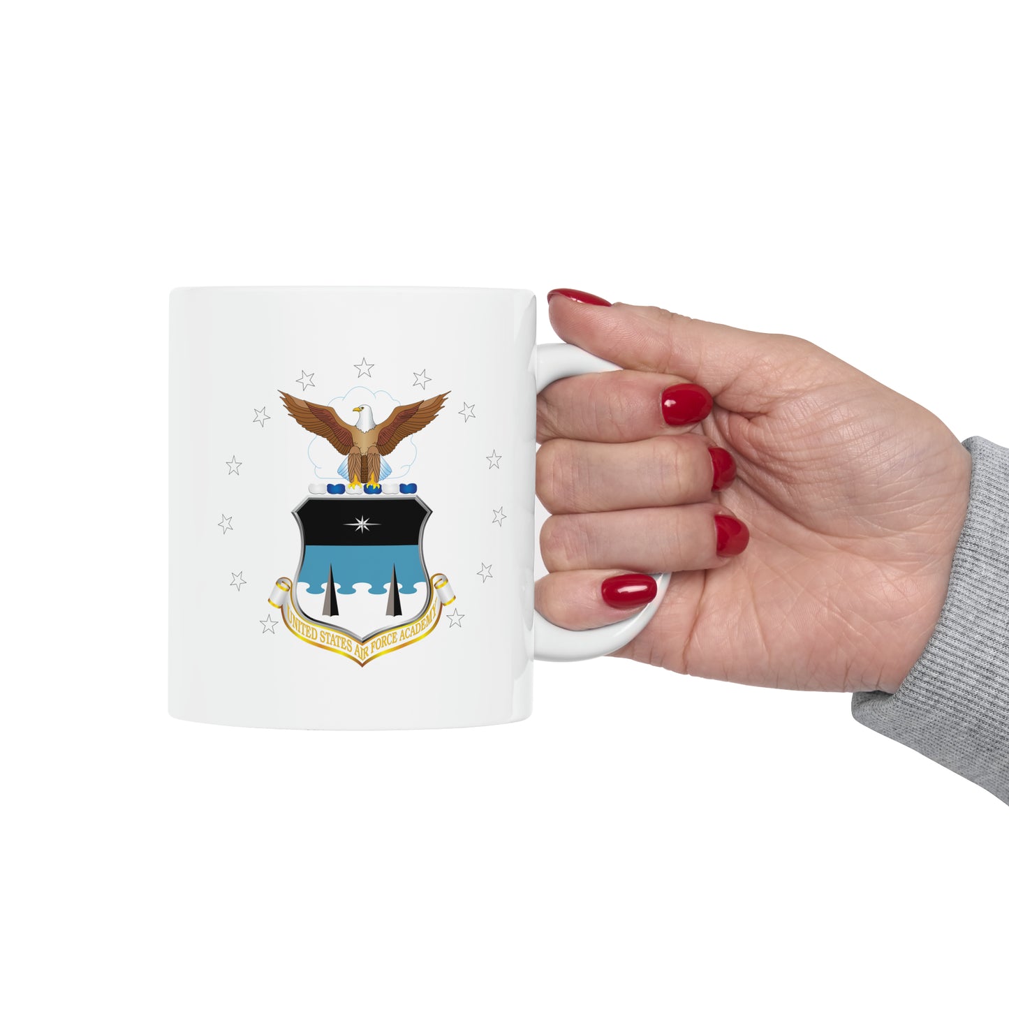 US Air Force Academy Coffee Mug - Double Sided White Ceramic 11oz by TheGlassyLass.com