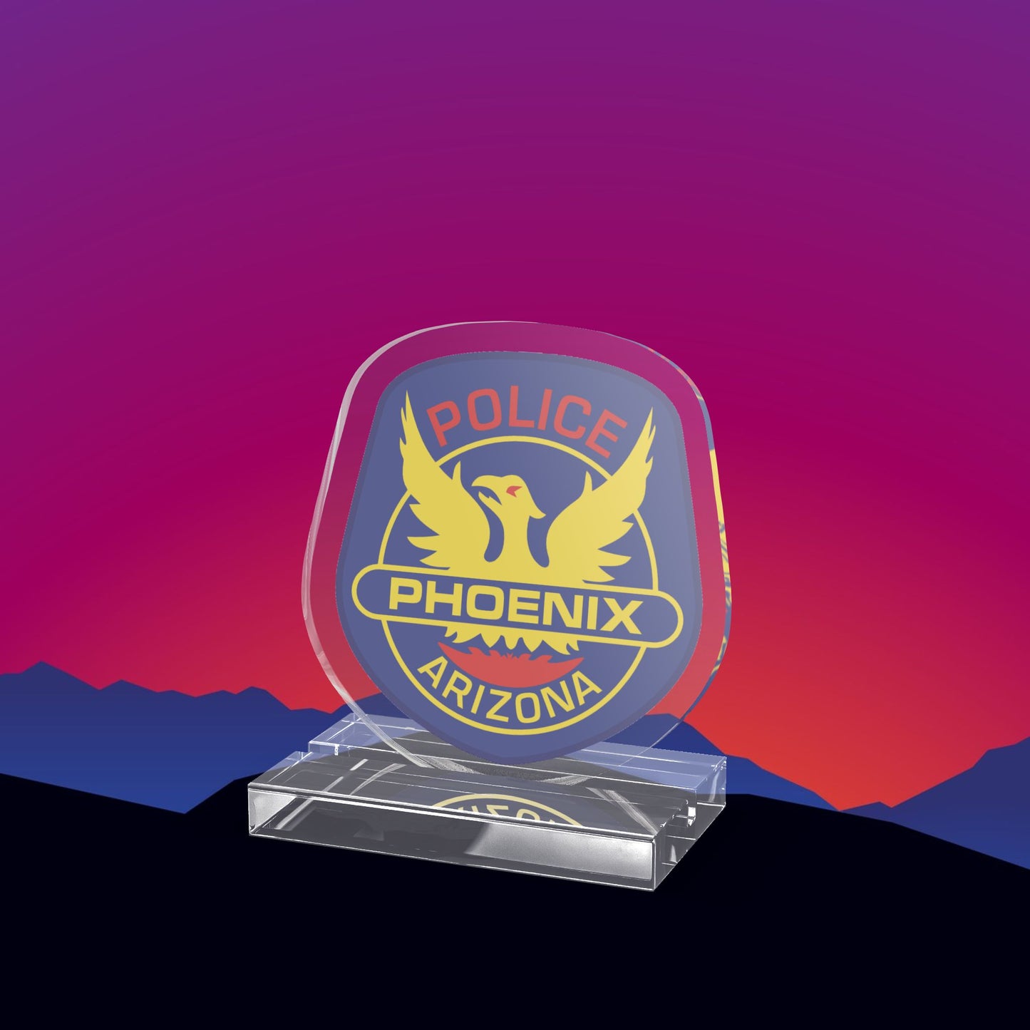 Phoenix Police Department Acrylic Standee by TheGlassyLass.com