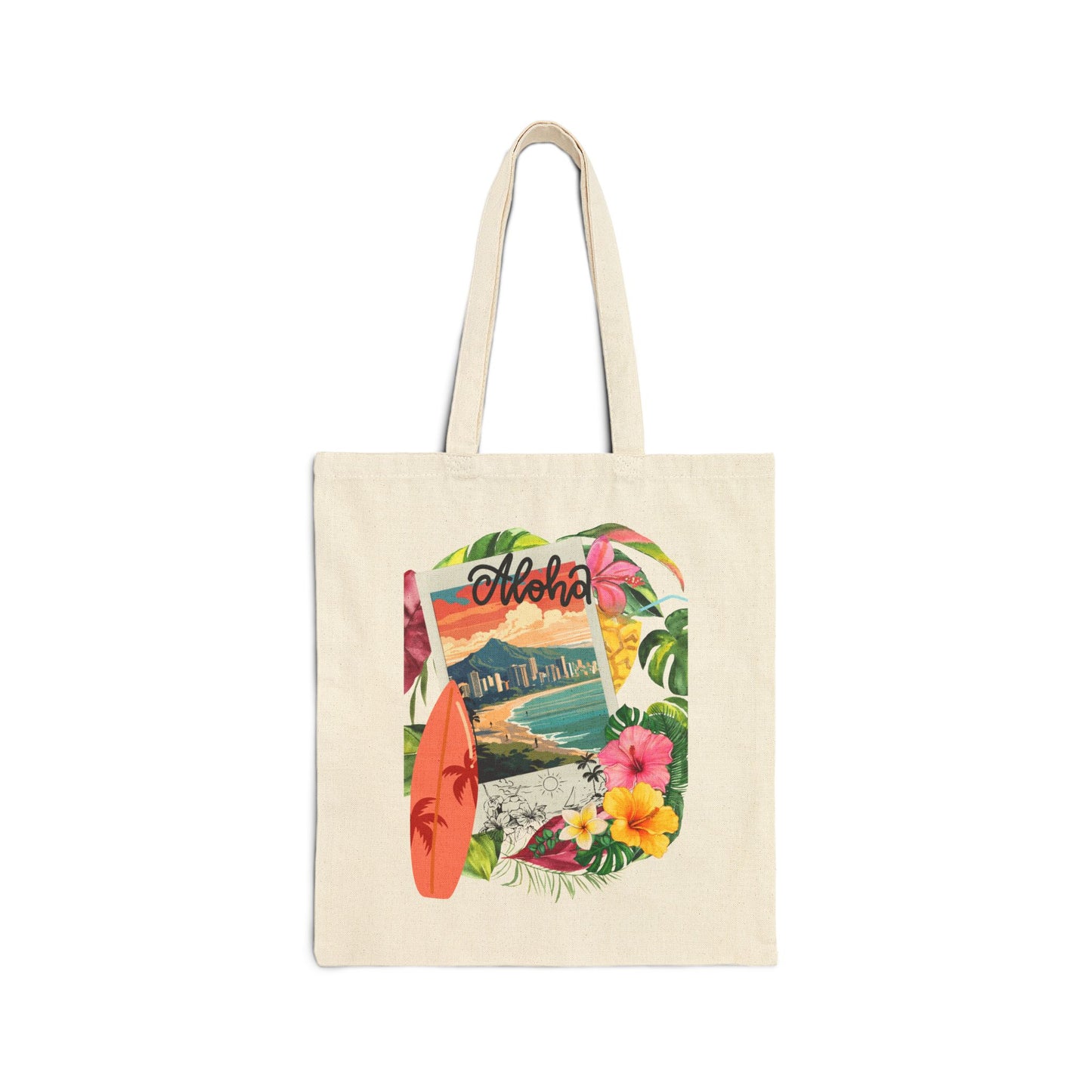 Aloha Hawaii Logo Tote Bag - Heavyweight 100% Cotton Canvas by TheGlassyLass.com