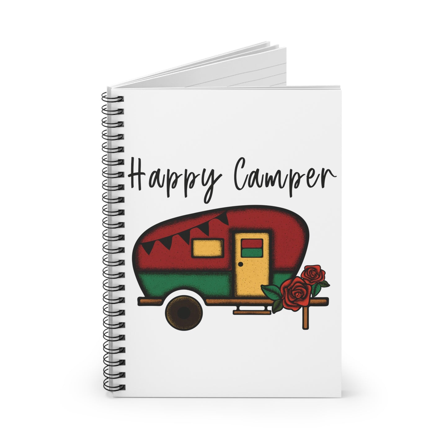 Happy Camper: Spiral Notebook - Log Books - Journals - Diaries - and More Custom Printed by TheGlassyLass