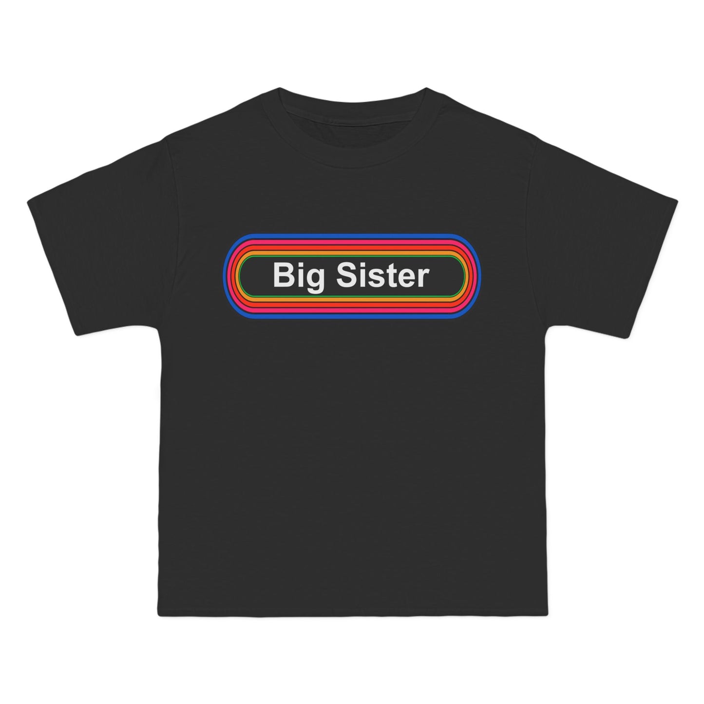 Big Sister T-Shirt: (Hanes Beefy-T 100% Preshrunk Cotton Custom Printed by TheGlassyLass.com