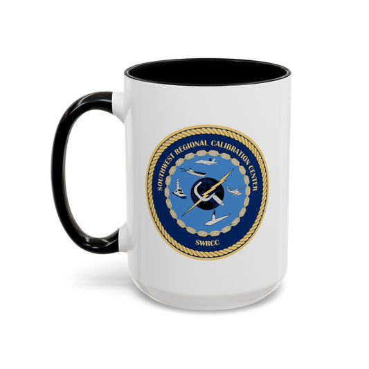 Southwest Regional Calibration Center Coffee Mug - Double Sided Black Accent White Ceramic 15oz by TheGlassyLass.com