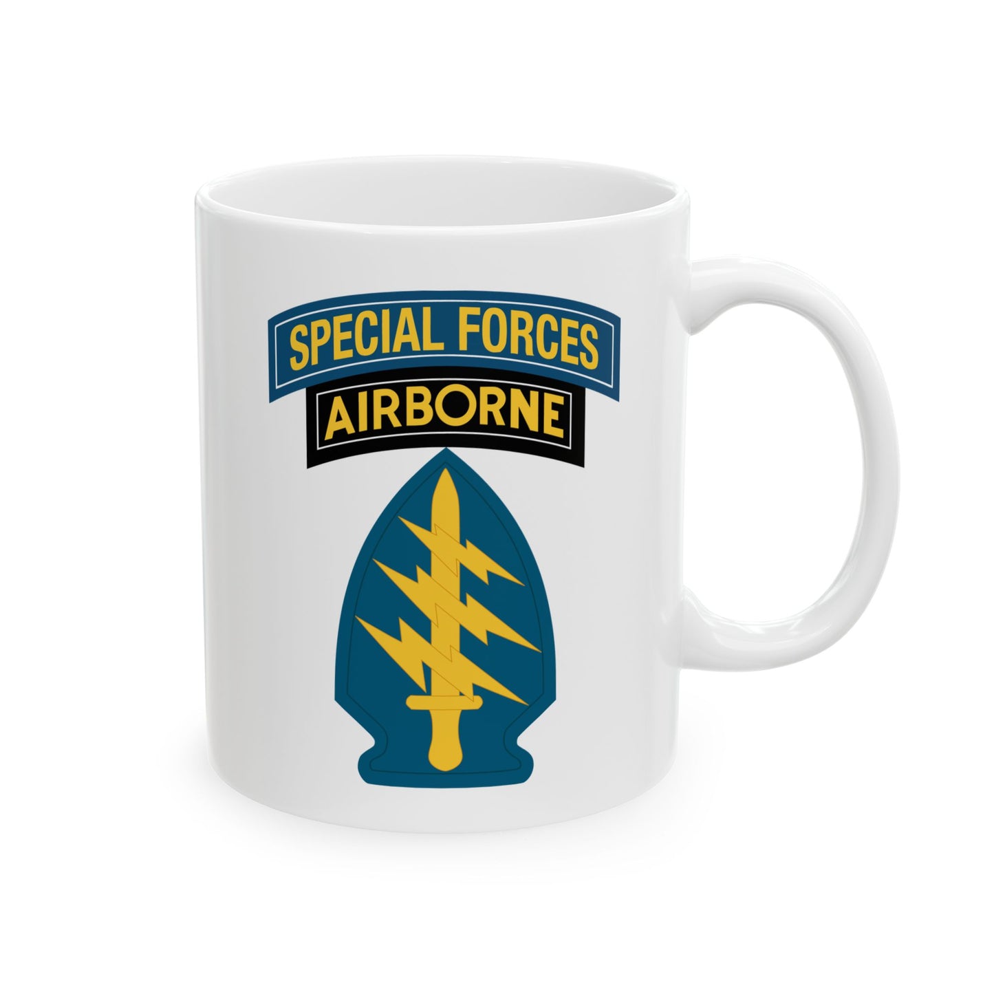 Special Forces Airborne Coffee Mug - Double Sided Print, White Ceramic, 11oz by TheGlassyLass.com