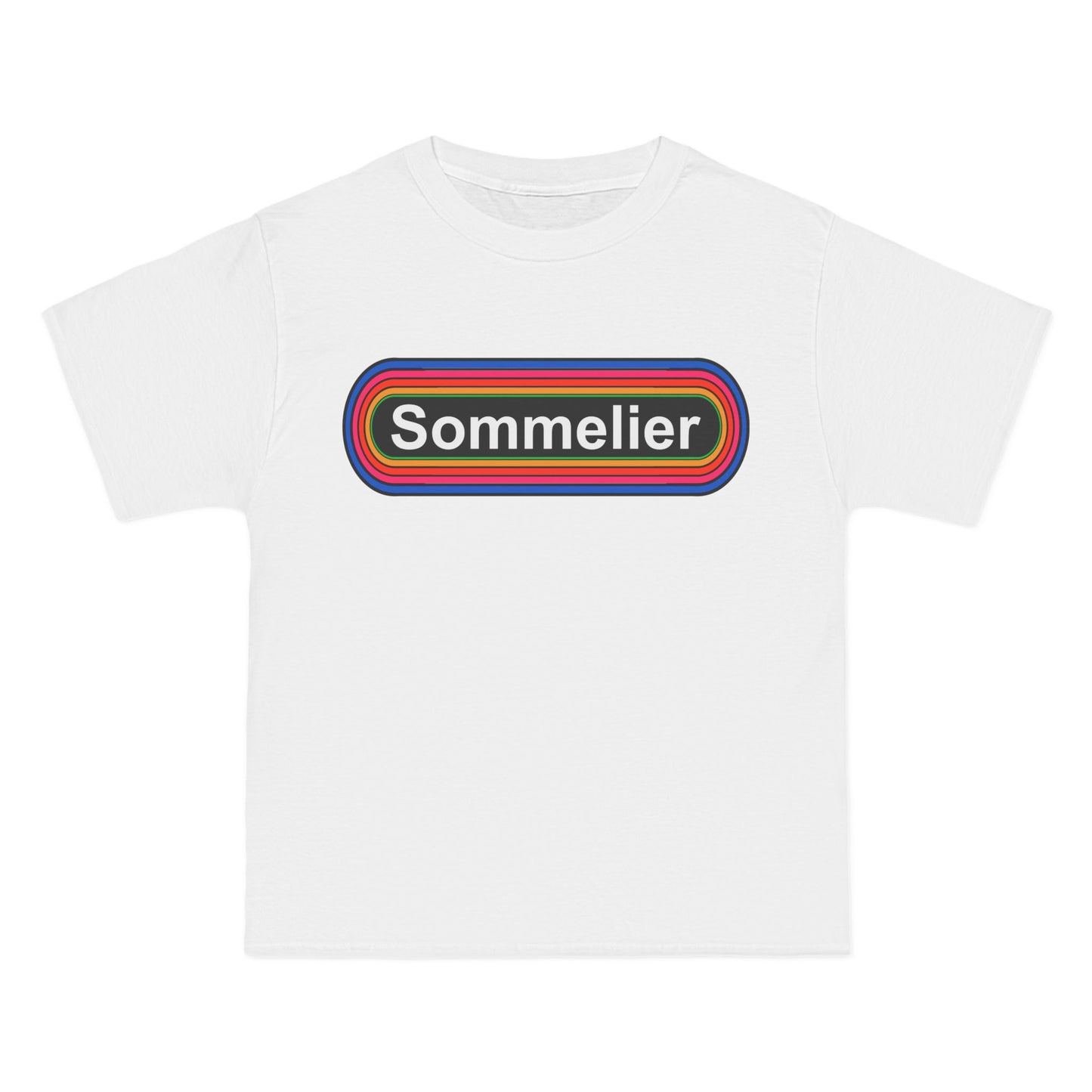 Sommelier Rainbow T-Shirt: (Hanes Beefy-T 100% Preshrunk Cotton Custom Printed by TheGlassyLass.com